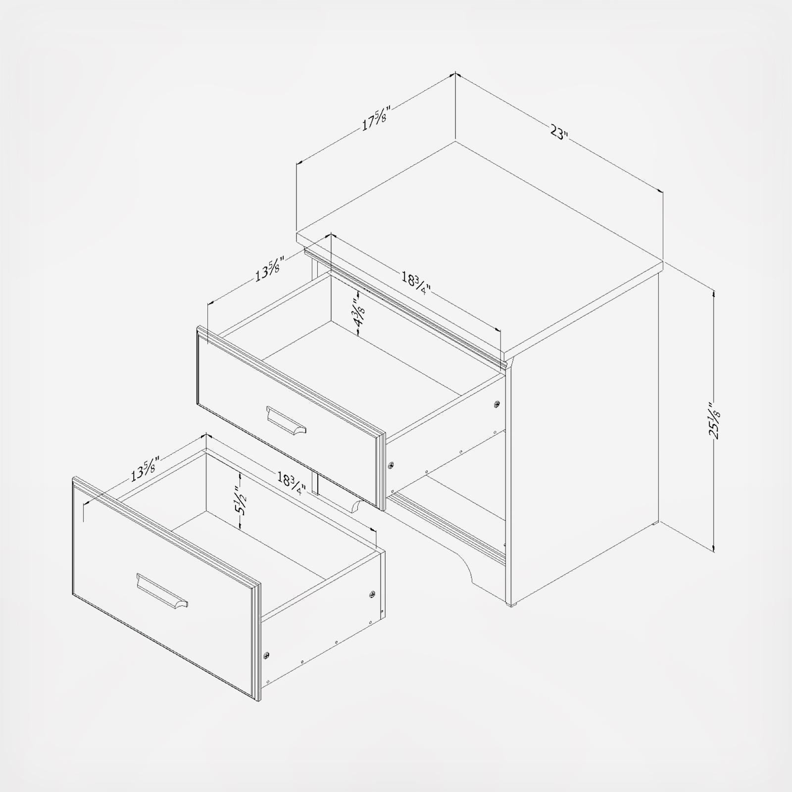 Versa 2-Drawer Nightstand 6 Versa 2-Drawer Nightstand