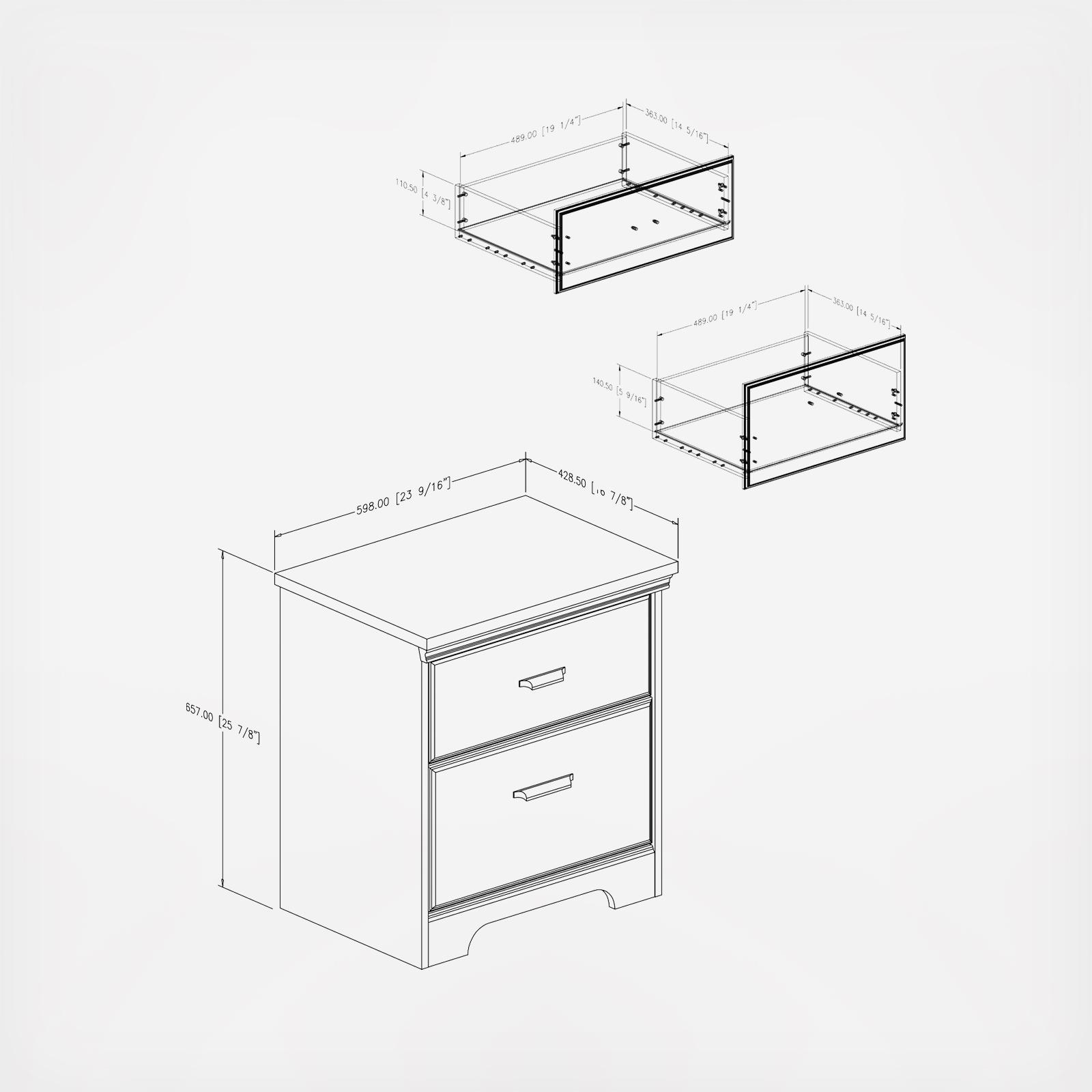 Versa 2-Drawer Nightstand 7 Versa 2-Drawer Nightstand