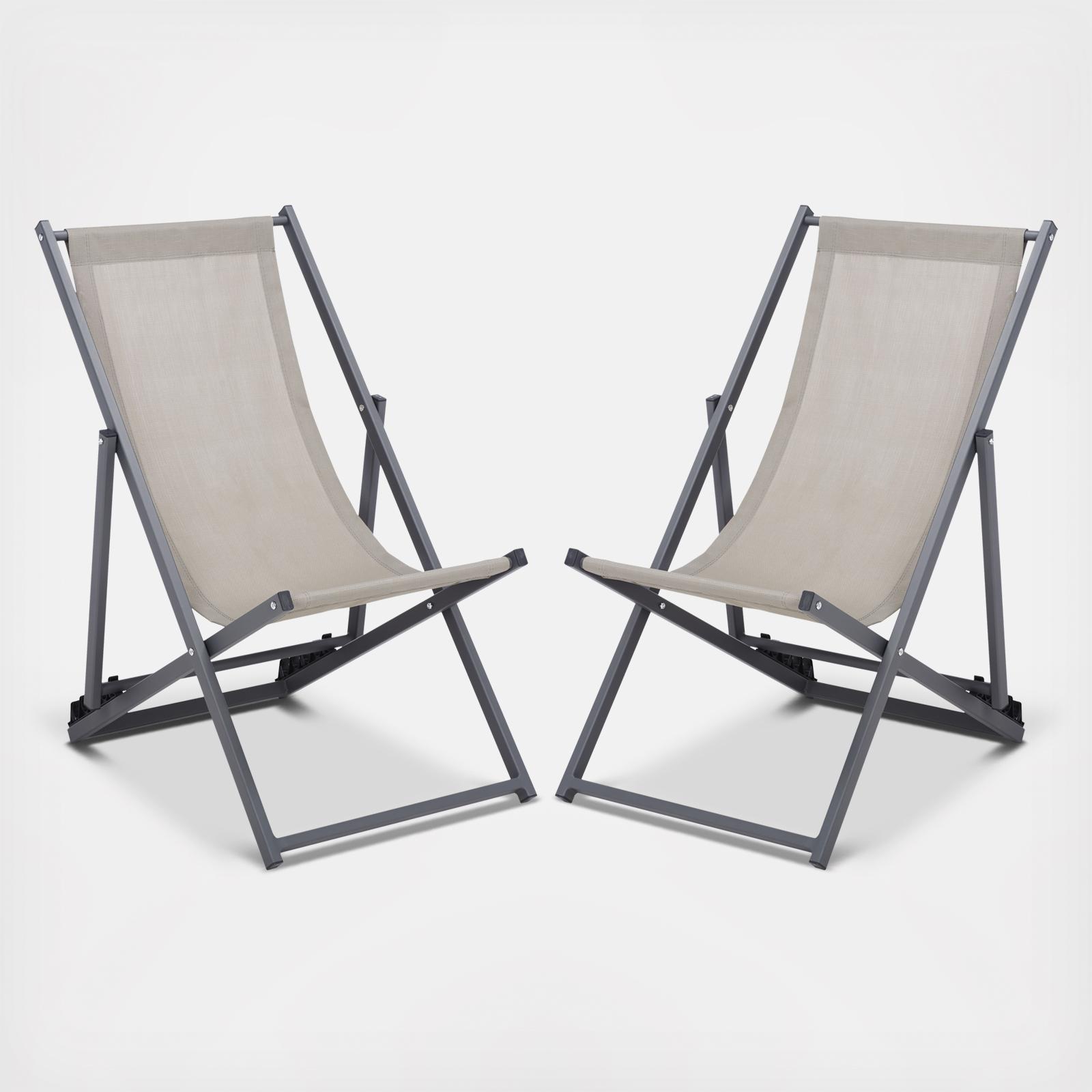 Breslin Outdoor Sling Chairs, Set of 2 11 Breslin Outdoor Sling Chairs, Set of 2