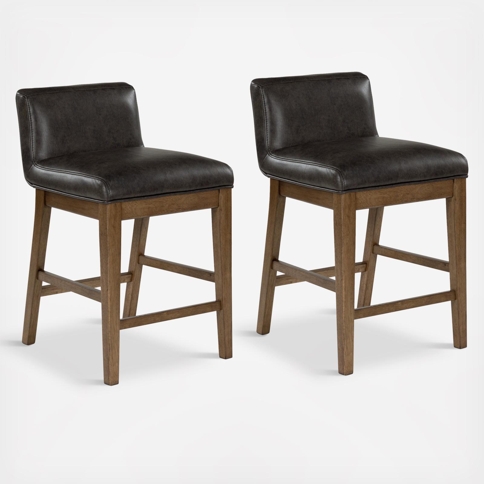 Cabalynn Counter Height Upholstered Barstool, Set of 2