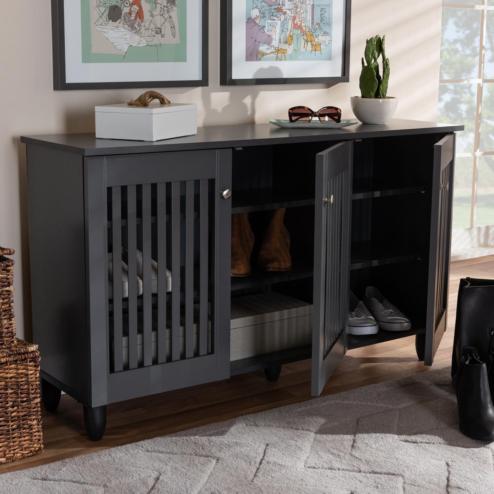 Fernanda 3-Door Wooden Entryway Shoe Storage Cabinet