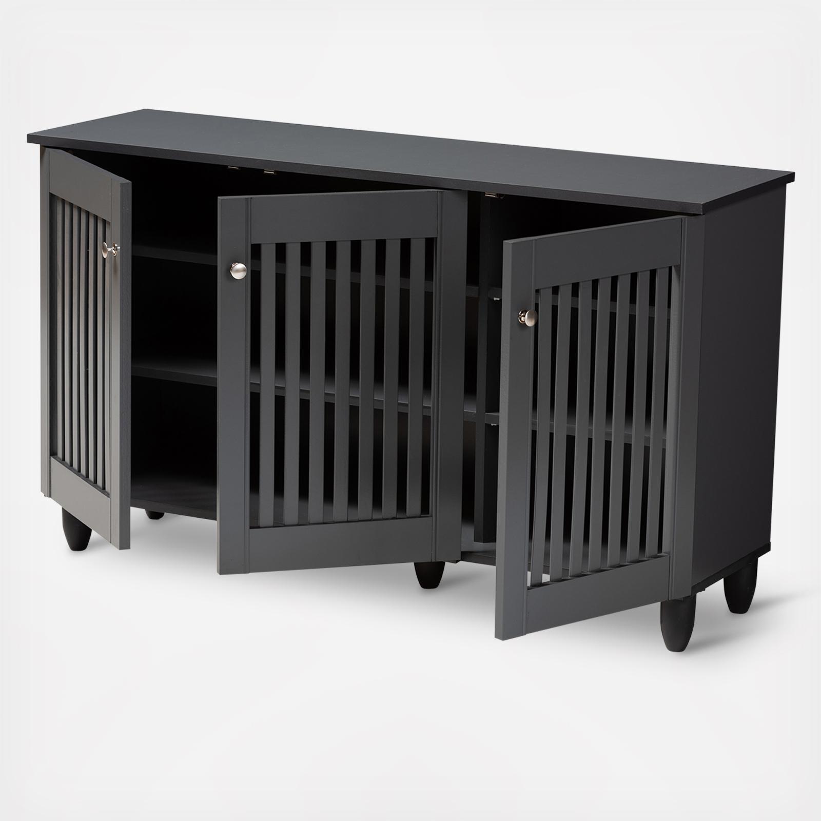 Fernanda 3-Door Wooden Entryway Shoe Storage Cabinet 4 Fernanda 3-Door Wooden Entryway Shoe Storage Cabinet