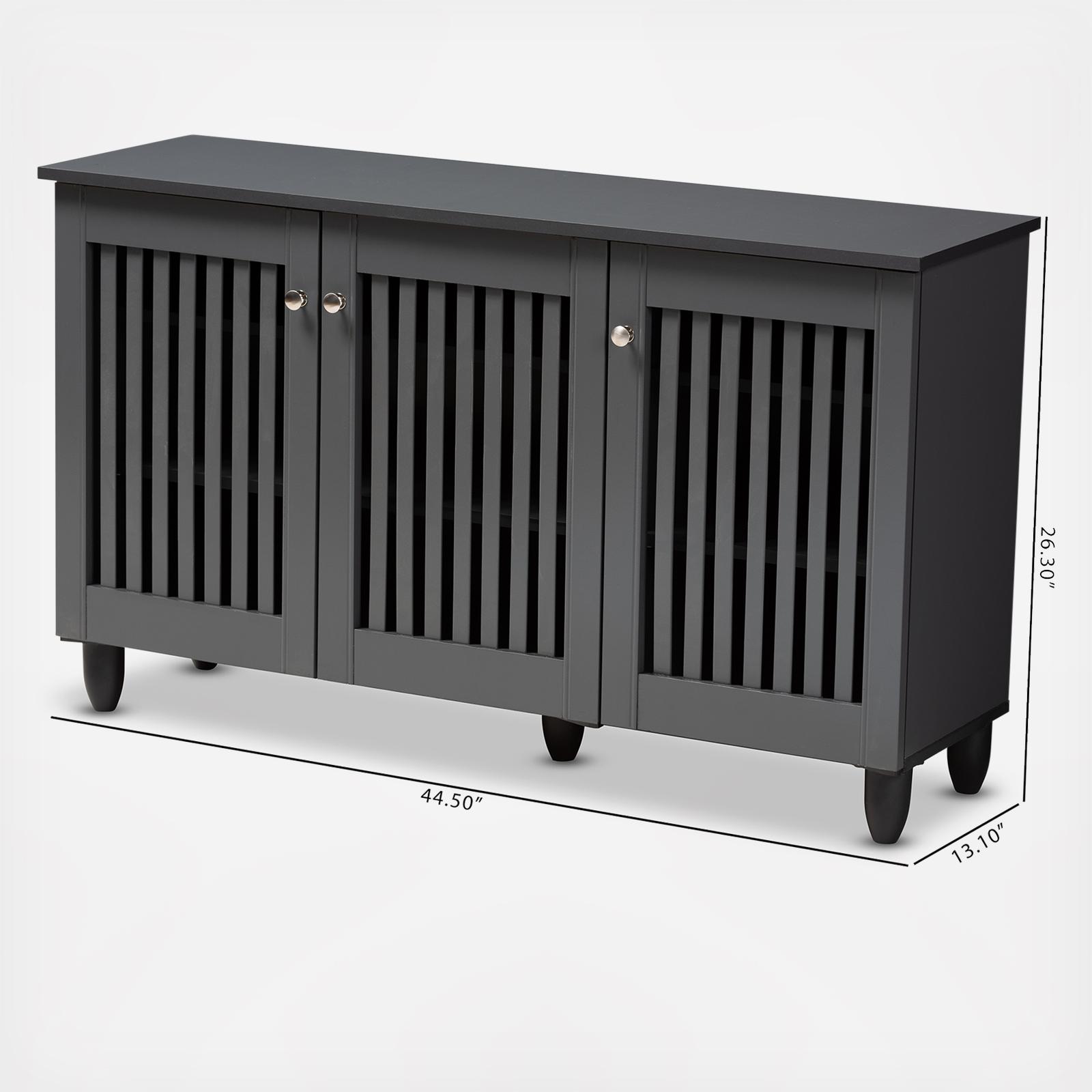 Fernanda 3-Door Wooden Entryway Shoe Storage Cabinet 5 Fernanda 3-Door Wooden Entryway Shoe Storage Cabinet