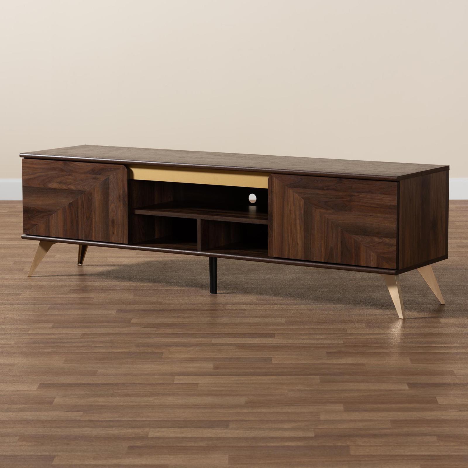 Graceland Mid-Century Modern 2-Door TV Stand 2 Graceland Mid-Century Modern 2-Door TV Stand