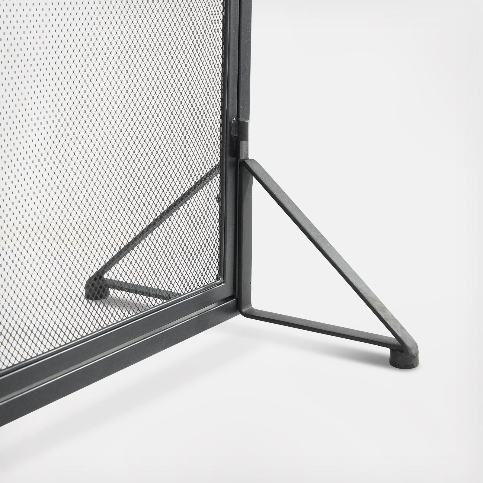 Metal Single Panel Fireplace Screen with Door & Handle 3 Metal Single Panel Fireplace Screen with Door & Handle