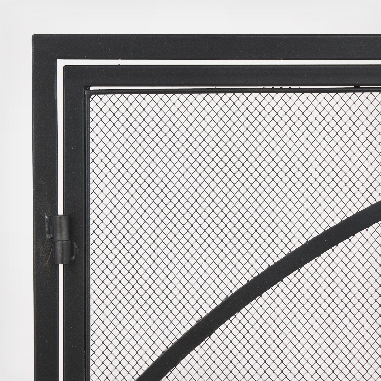 Metal Single Panel Fireplace Screen with Door & Handle 5 Metal Single Panel Fireplace Screen with Door & Handle