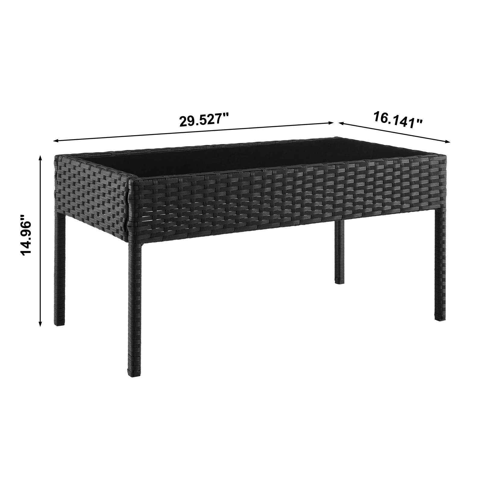 Noli Steel Rattan 4-Piece Patio Conversation Set 7 Noli Steel Rattan 4-Piece Patio Conversation Set
