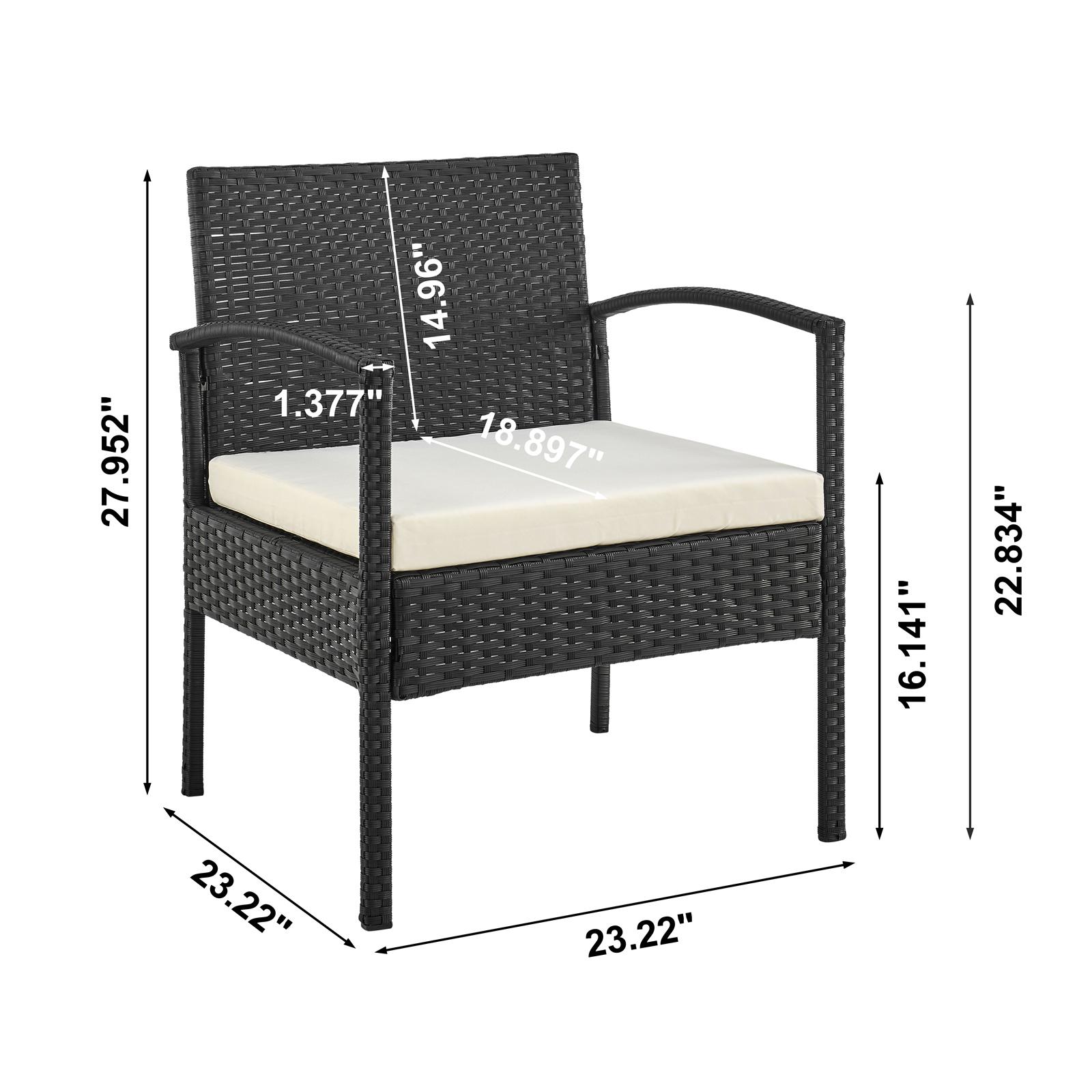 Noli Steel Rattan 4-Piece Patio Conversation Set 8 Noli Steel Rattan 4-Piece Patio Conversation Set