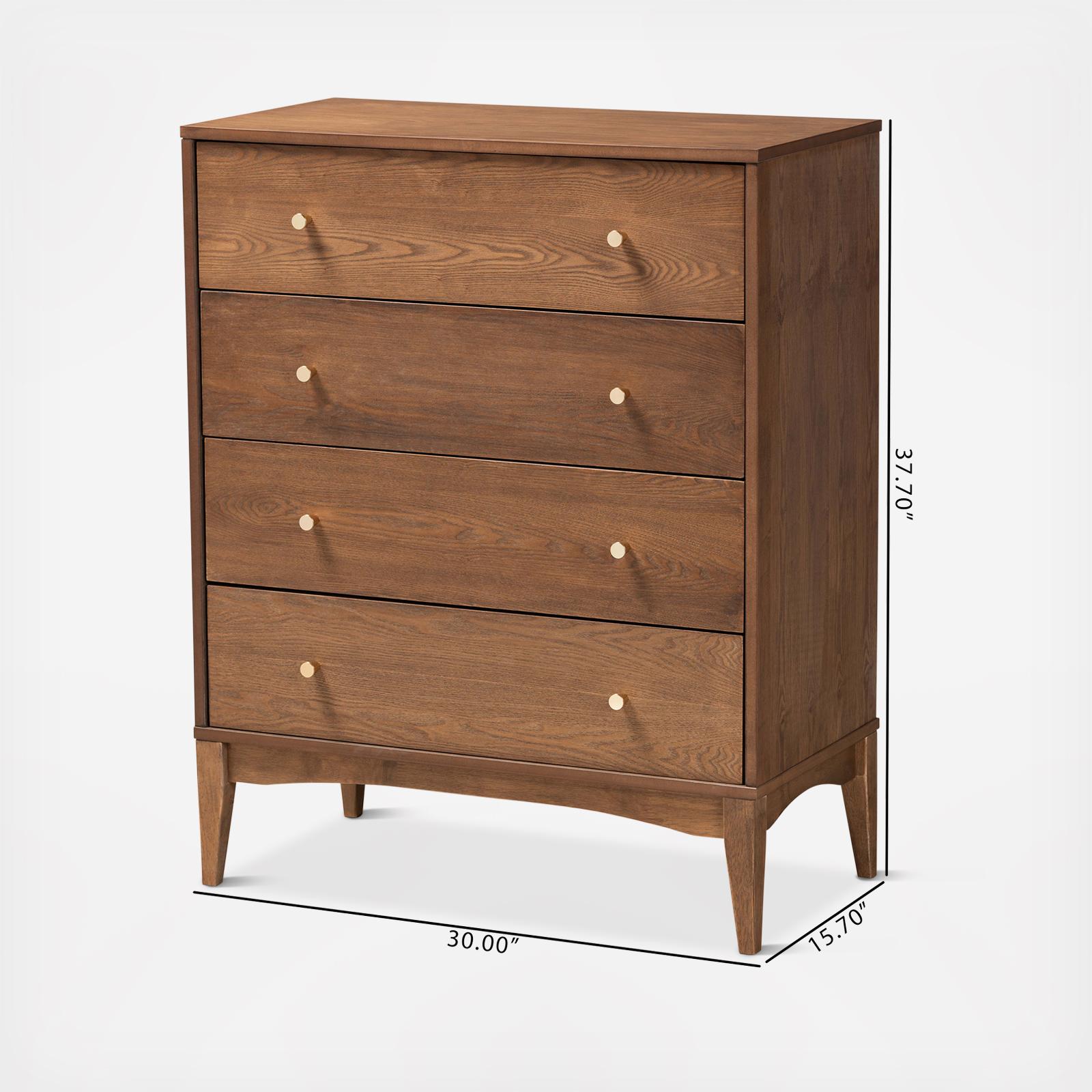 Landis 4-Drawer Mid-Century Modern Chest 3 Landis 4-Drawer Mid-Century Modern Chest