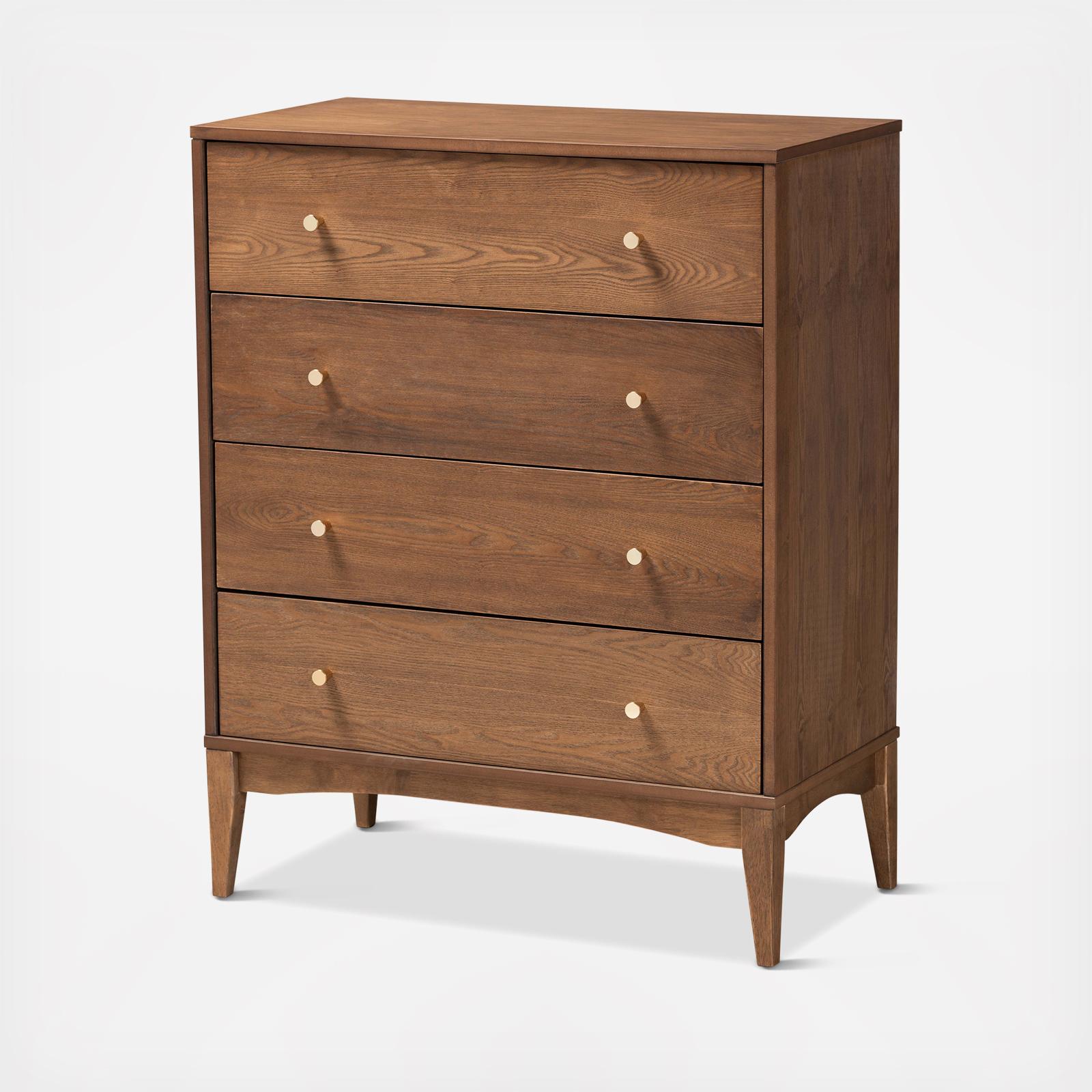 Landis 4-Drawer Mid-Century Modern Chest 8 Landis 4-Drawer Mid-Century Modern Chest