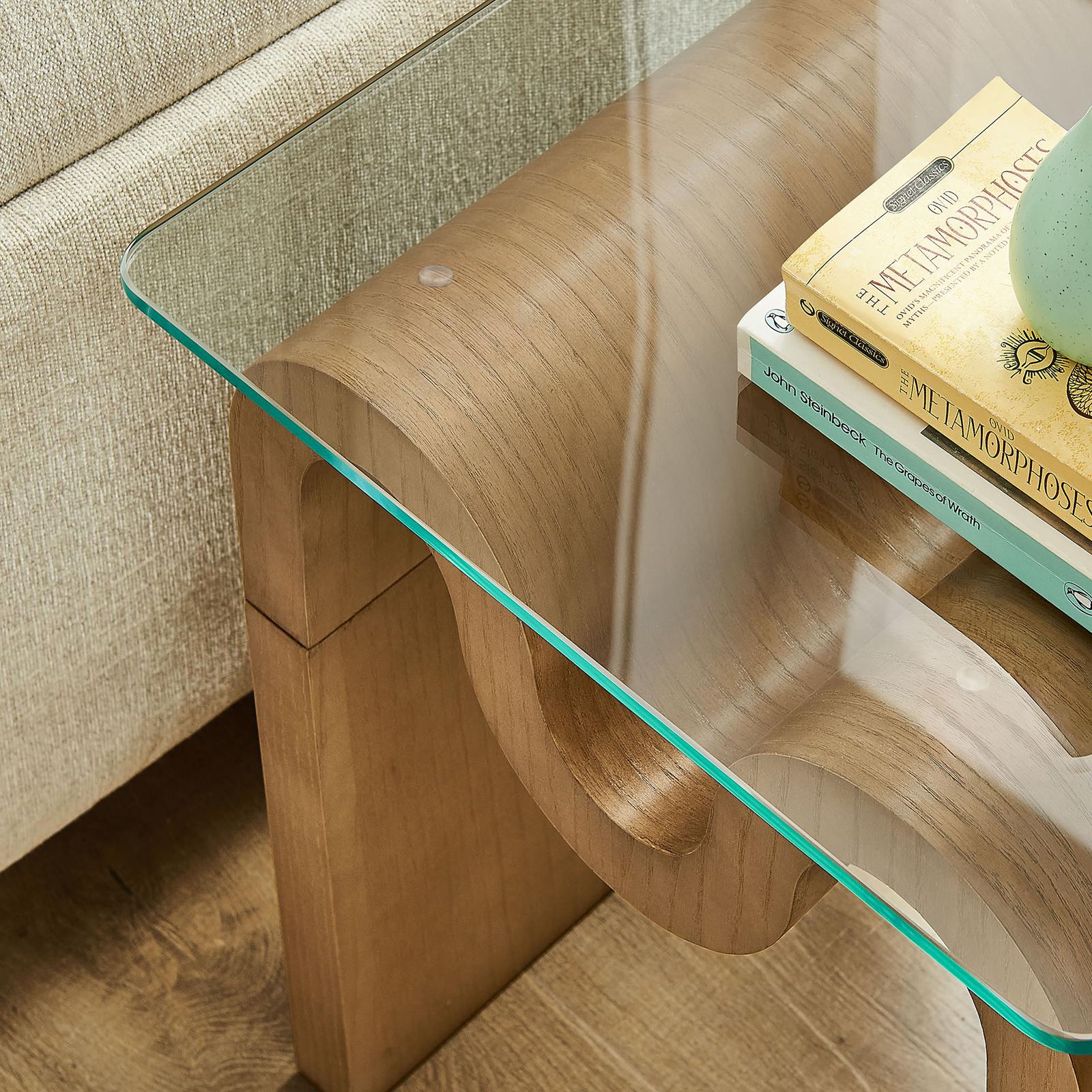 Ondine Glass Top Side Table 5 Ondine Glass Top Side Table