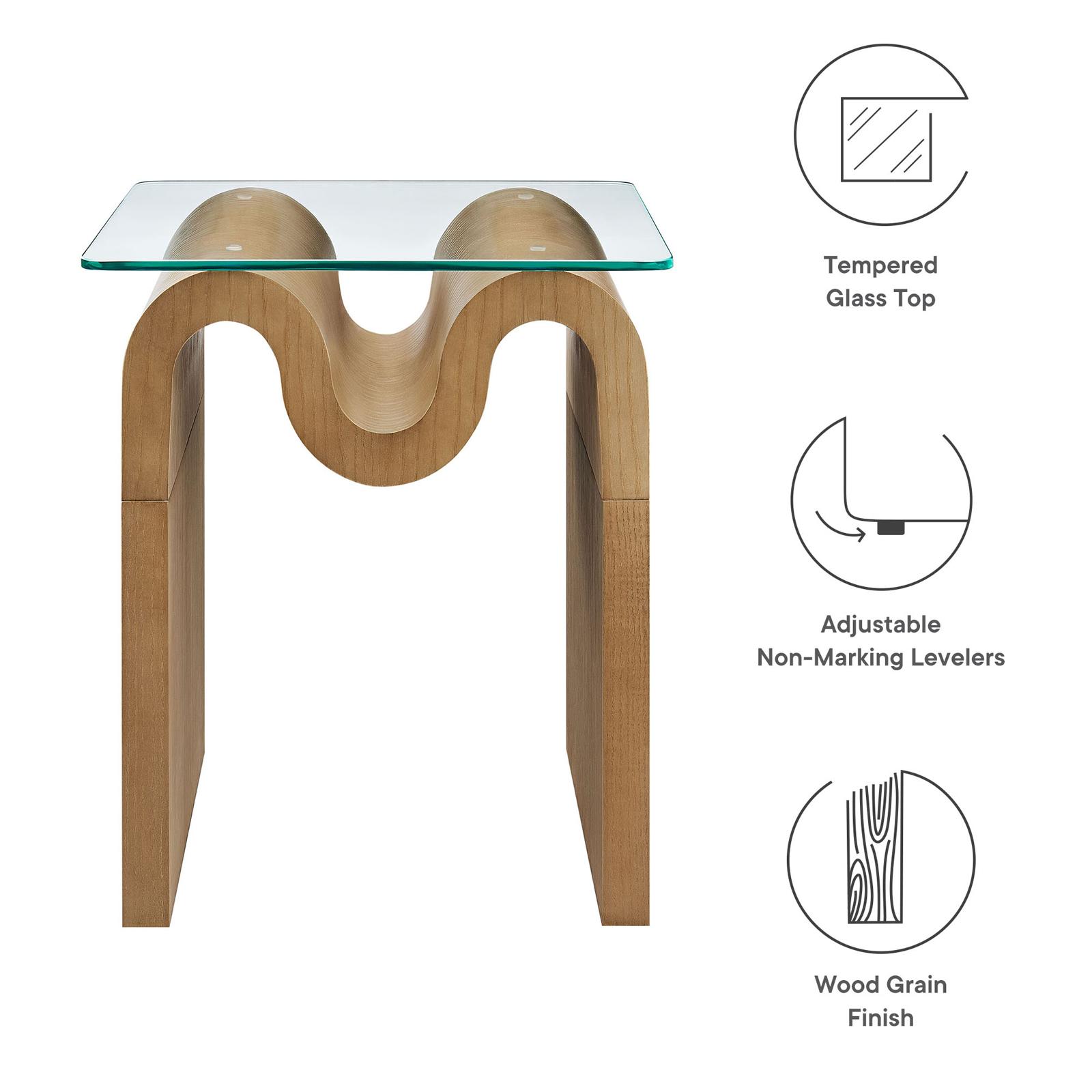 Ondine Glass Top Side Table 7 Ondine Glass Top Side Table