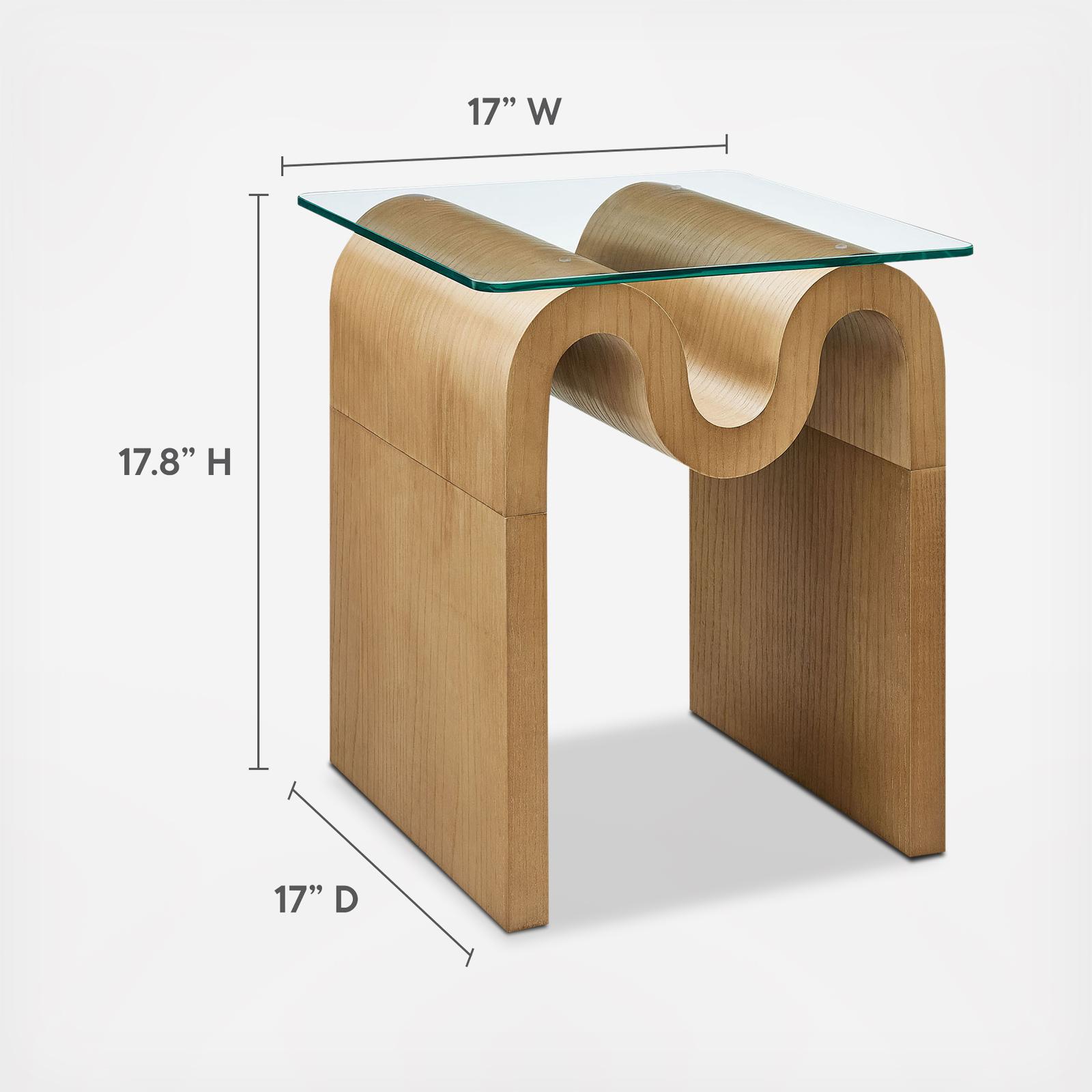 Ondine Glass Top Side Table 8 Ondine Glass Top Side Table