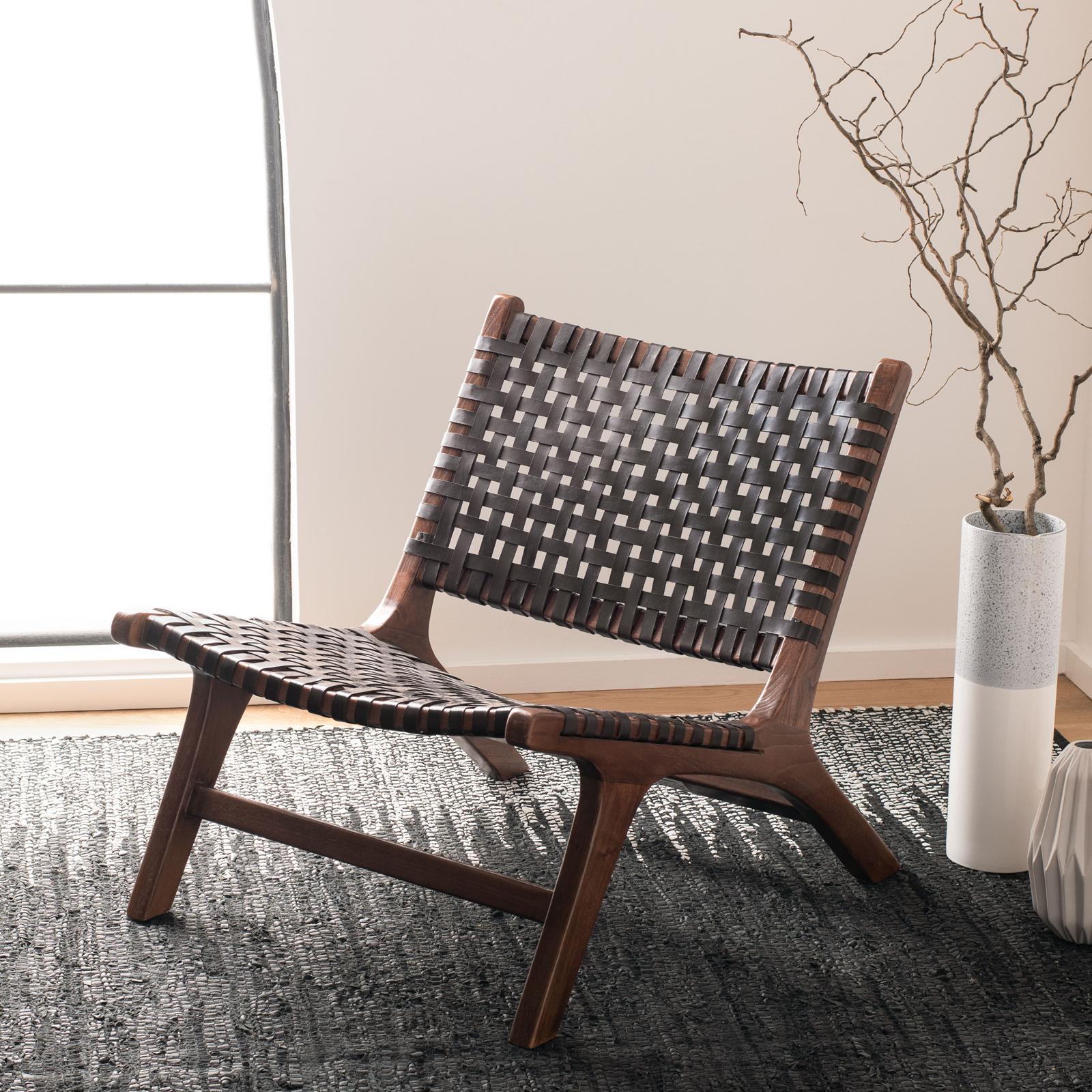 Luna Leather Woven Accent Chair 15 Luna Leather Woven Accent Chair