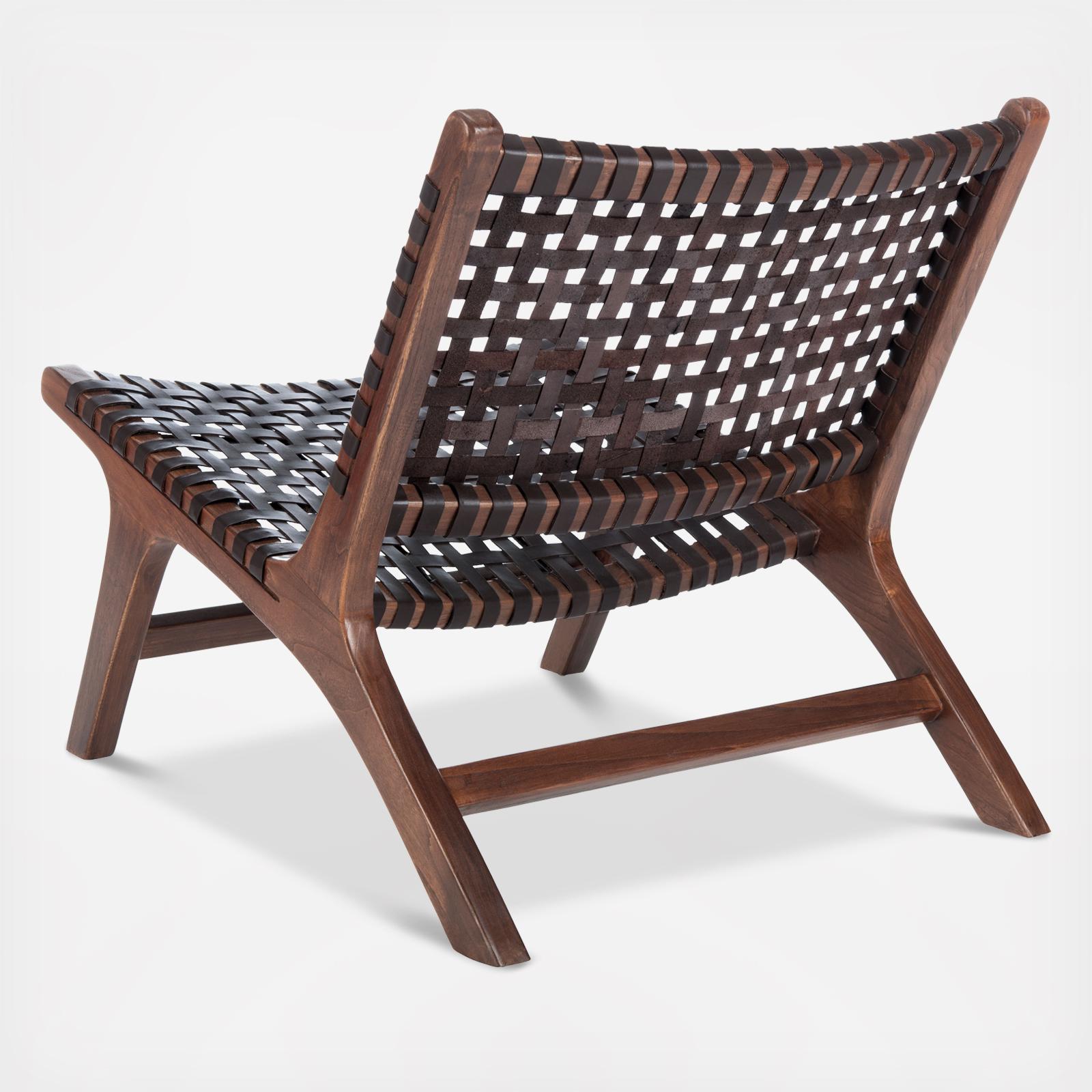 Luna Leather Woven Accent Chair 6 Luna Leather Woven Accent Chair