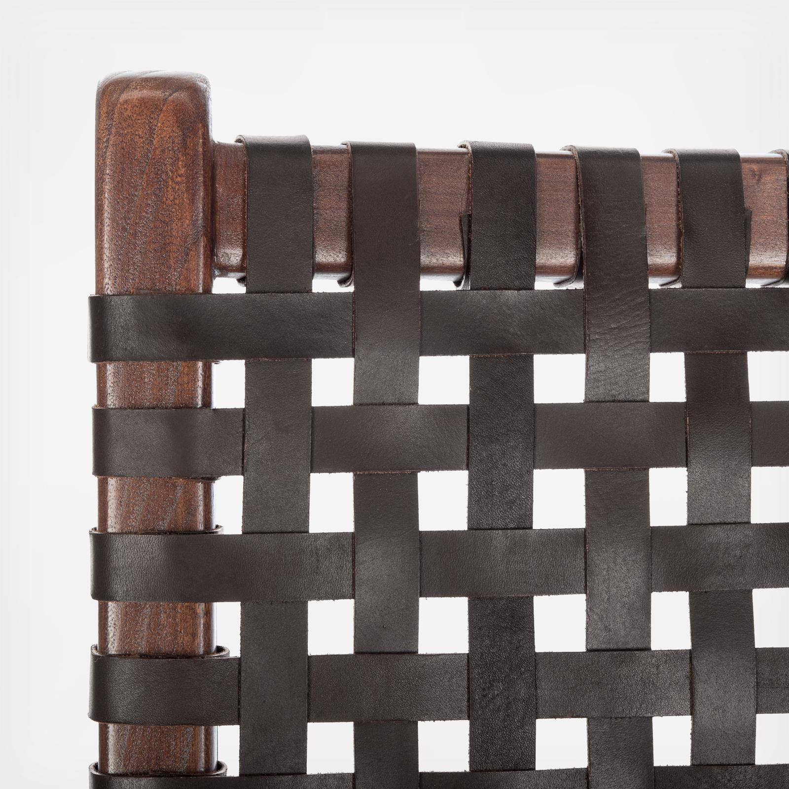 Luna Leather Woven Accent Chair 7 Luna Leather Woven Accent Chair