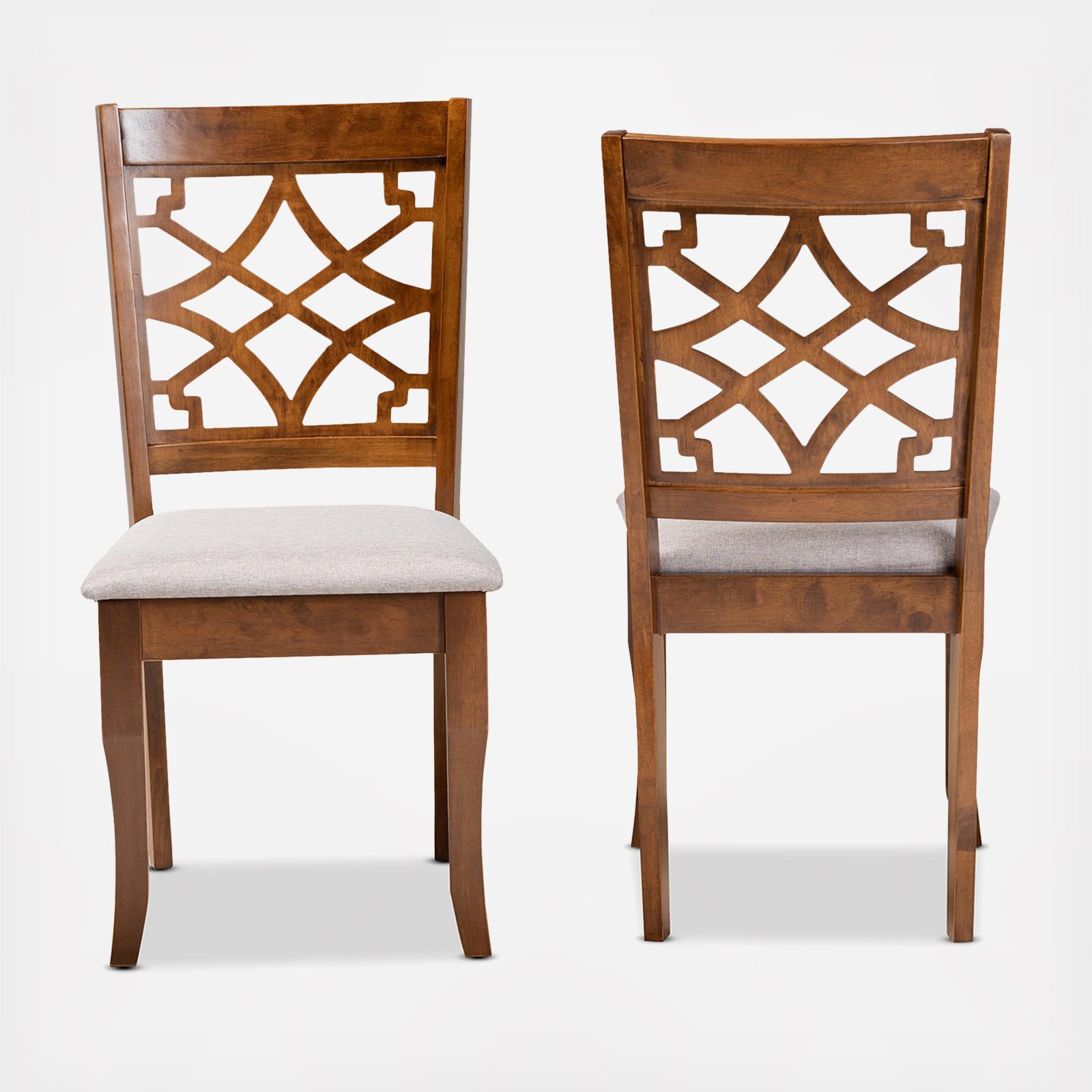 Mael Upholstered 2-Piece Dining Chair Set 4 Mael Upholstered 2-Piece Dining Chair Set