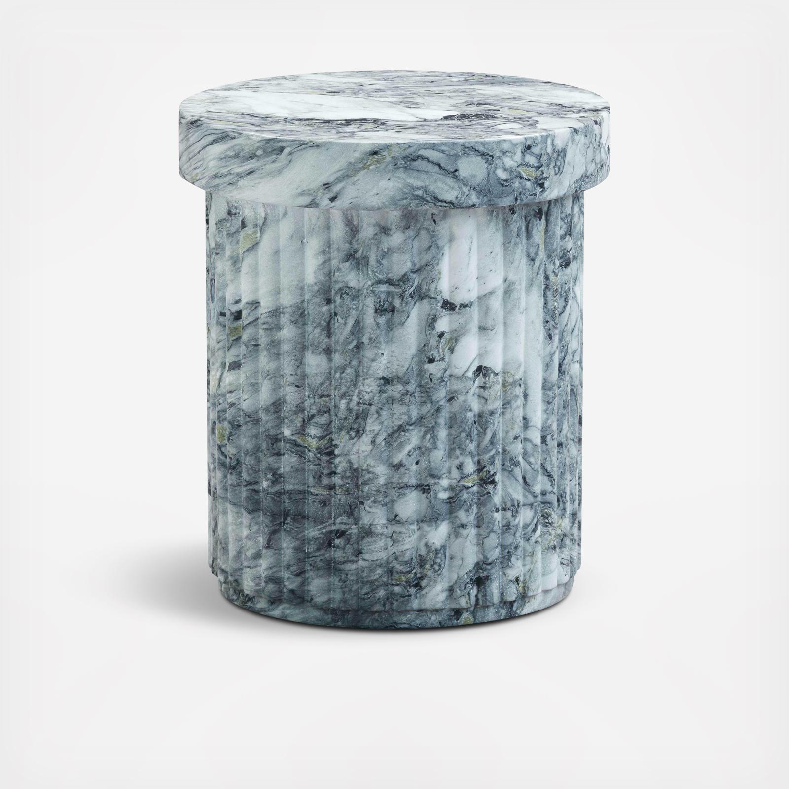 Serafina Marble Pattern Concrete Indoor/Outdoor Side Table 2 Serafina Marble Pattern Concrete Indoor/Outdoor Side Table