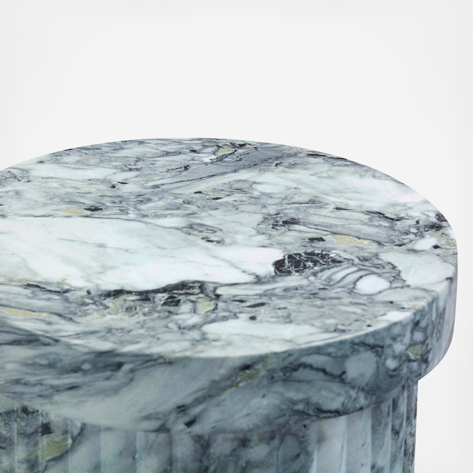 Serafina Marble Pattern Concrete Indoor/Outdoor Side Table 3 Serafina Marble Pattern Concrete Indoor/Outdoor Side Table