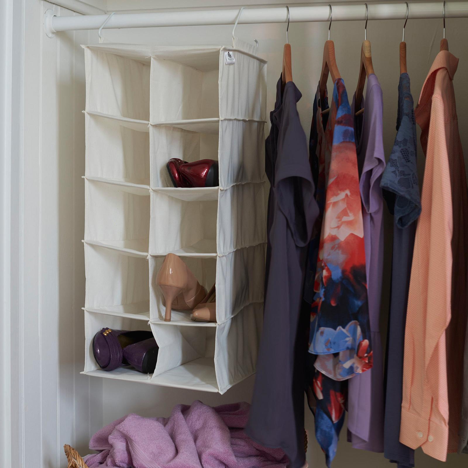 10-Pocket Hanging Closet Shoe Organizer 3 10-Pocket Hanging Closet Shoe Organizer