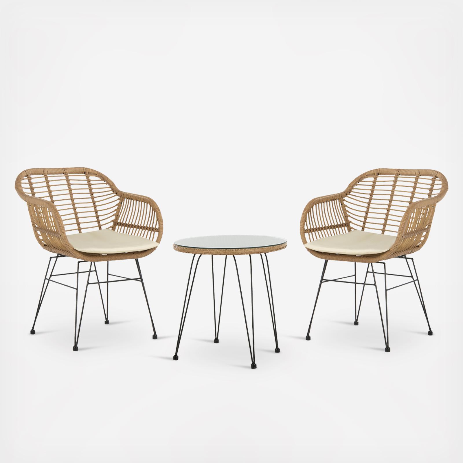 Alton 3-Piece Outdoor Lounge Set 2 Alton 3-Piece Outdoor Lounge Set