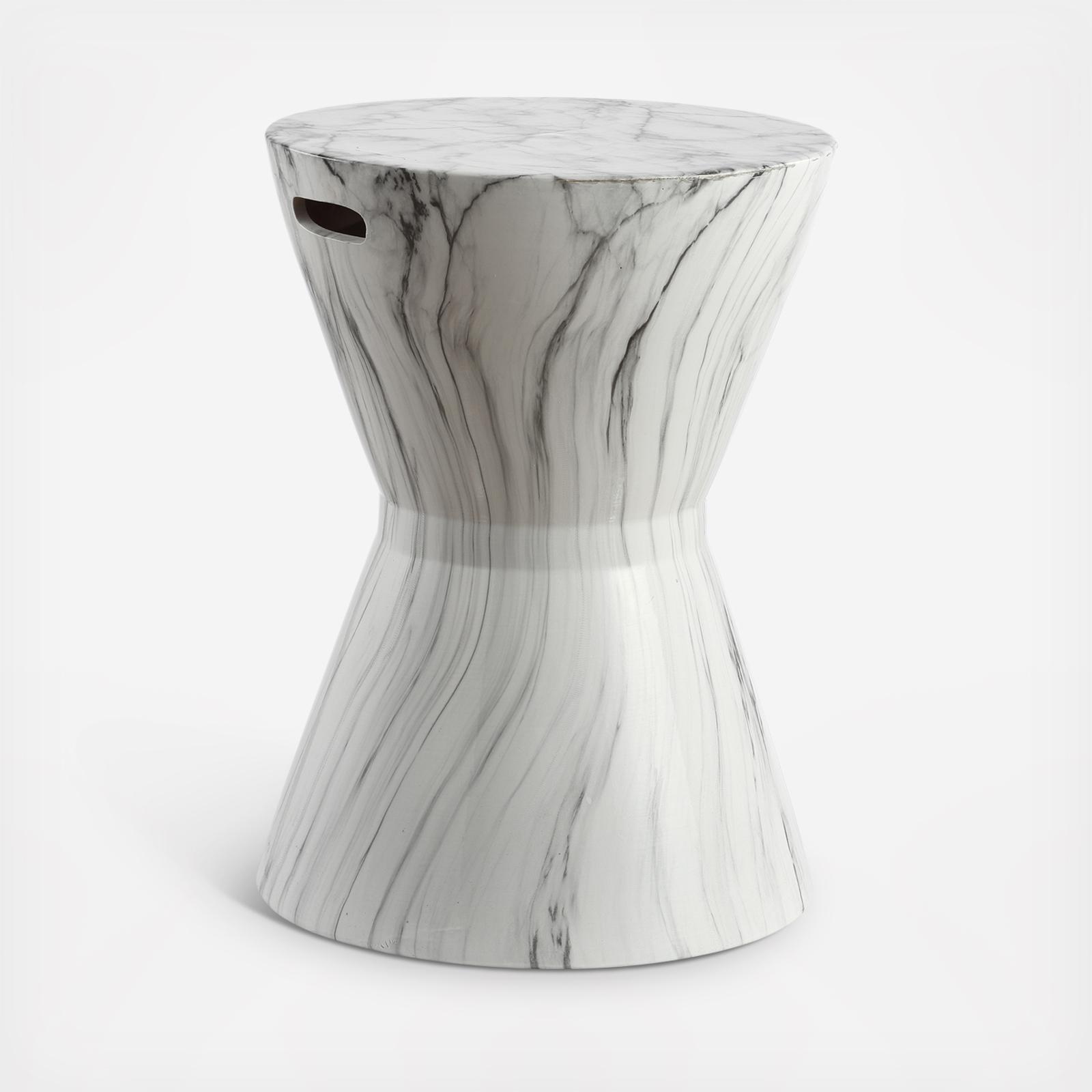 African Drum Ceramic Garden Stool