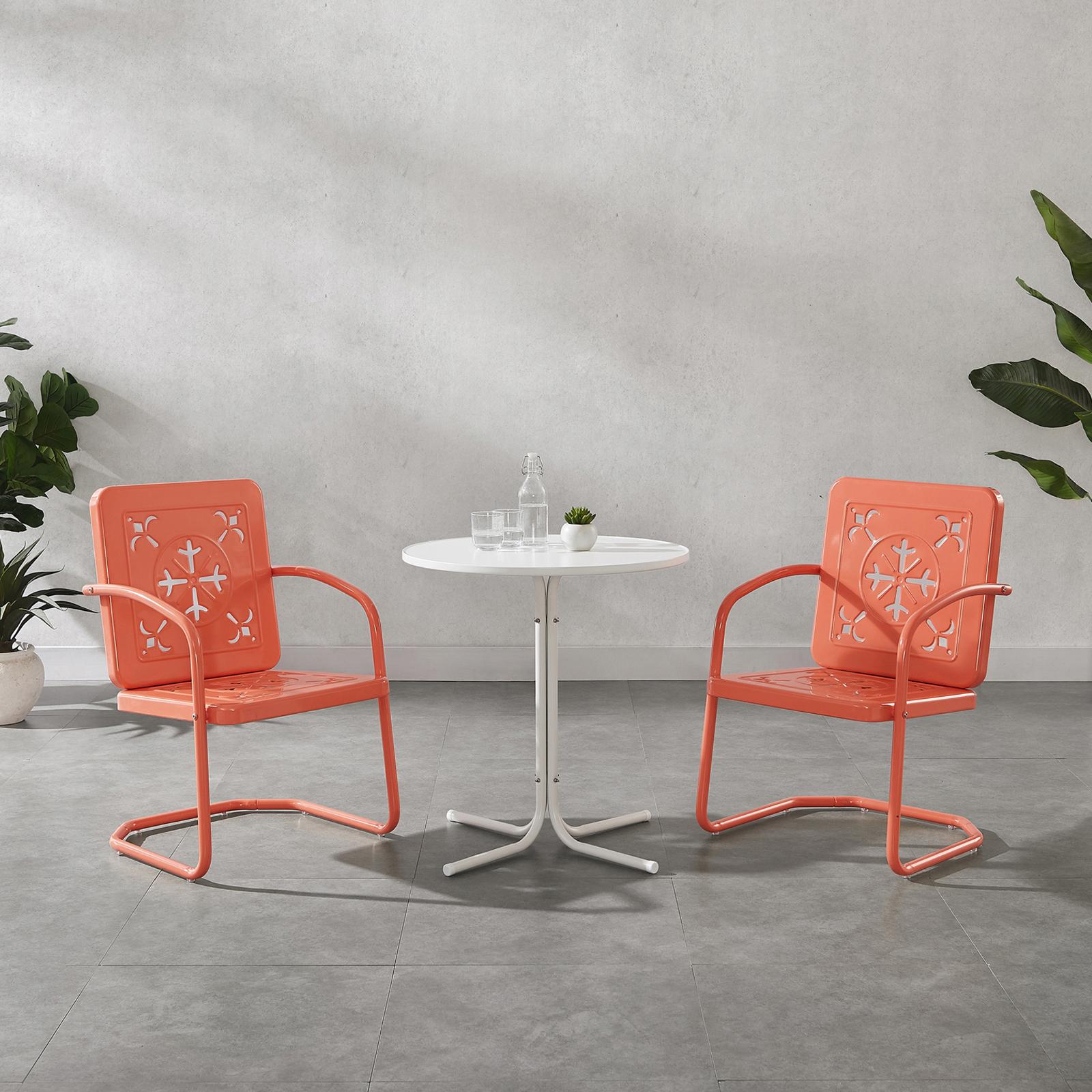 Azalea 3-Piece Retro Outdoor Bistro Set 1 Azalea 3-Piece Retro Outdoor Bistro Set