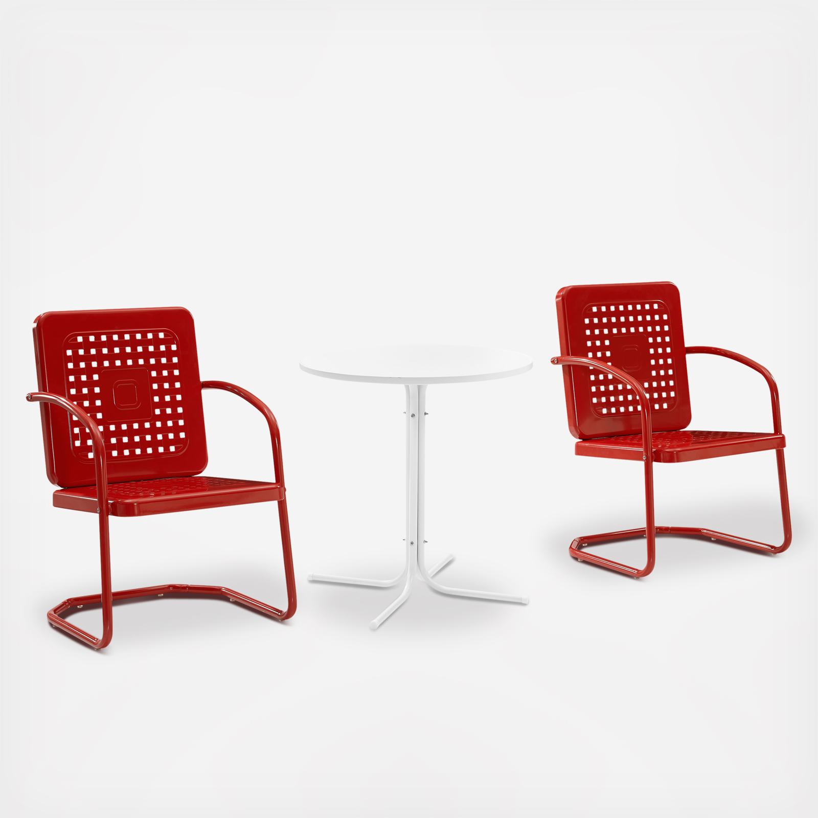 Bates 3-Piece Outdoor Bistro Set 3 Bates 3-Piece Outdoor Bistro Set
