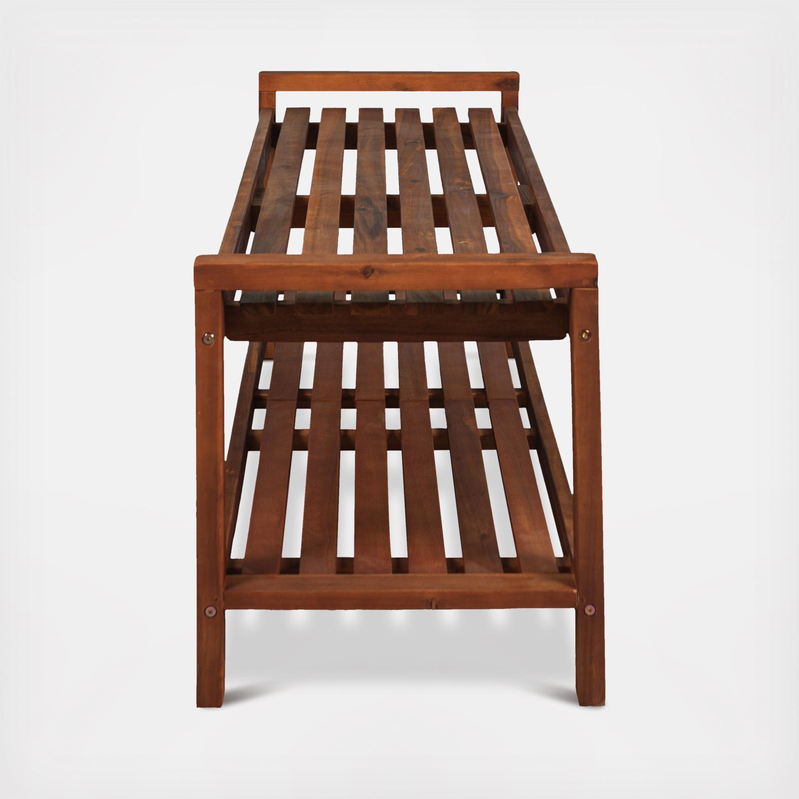 Blane Mid-Century Indoor Outdoor Patio Bench 5 Blane Mid-Century Indoor Outdoor Patio Bench