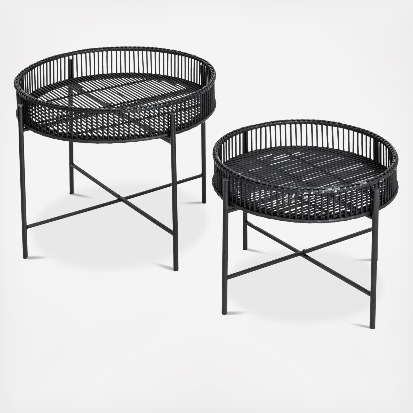 Bamboo 2-Piece Tray Table Set with Stand 7 Bamboo 2-Piece Tray Table Set with Stand
