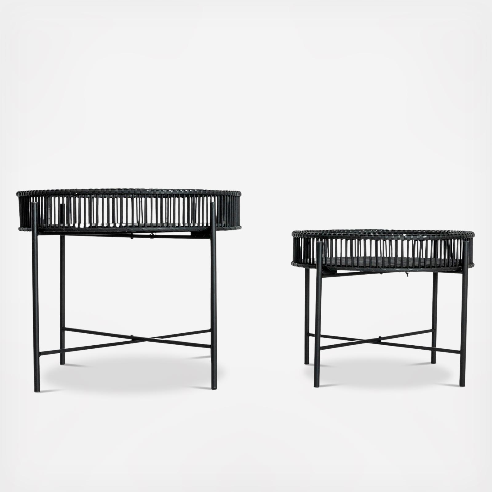 Bamboo 2-Piece Tray Table Set with Stand 2 Bamboo 2-Piece Tray Table Set with Stand