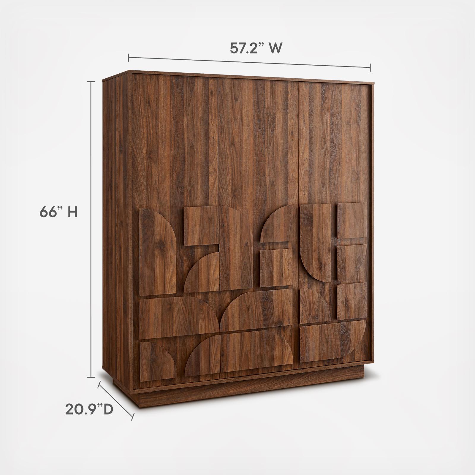 Bulwark 3-Door Wardrobe Closet 8 Bulwark 3-Door Wardrobe Closet