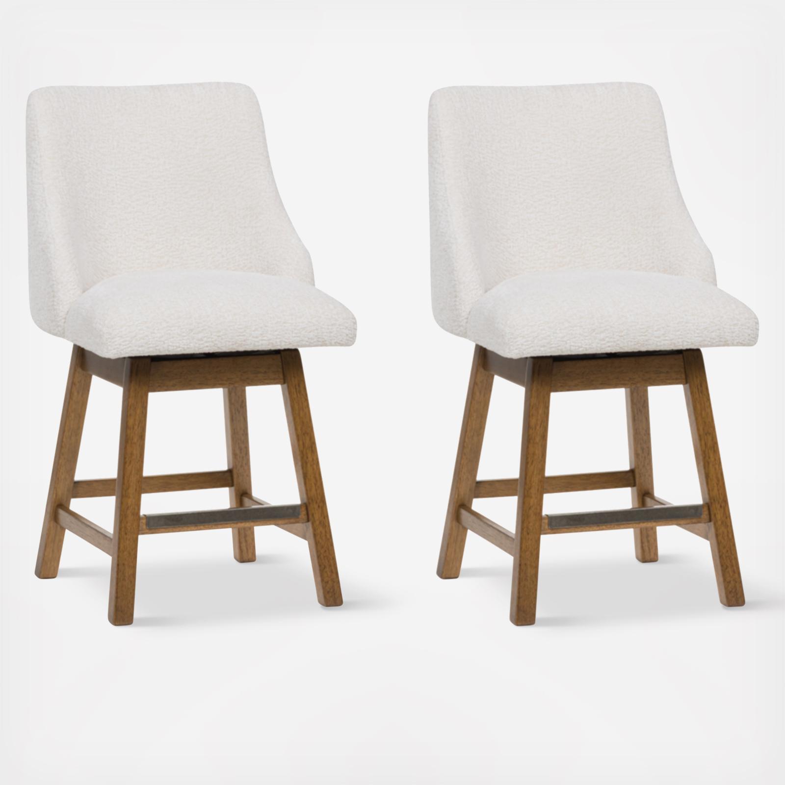Cabalynn Counter Height Swivel Barstool, Set of 2 2 Cabalynn Counter Height Swivel Barstool, Set of 2