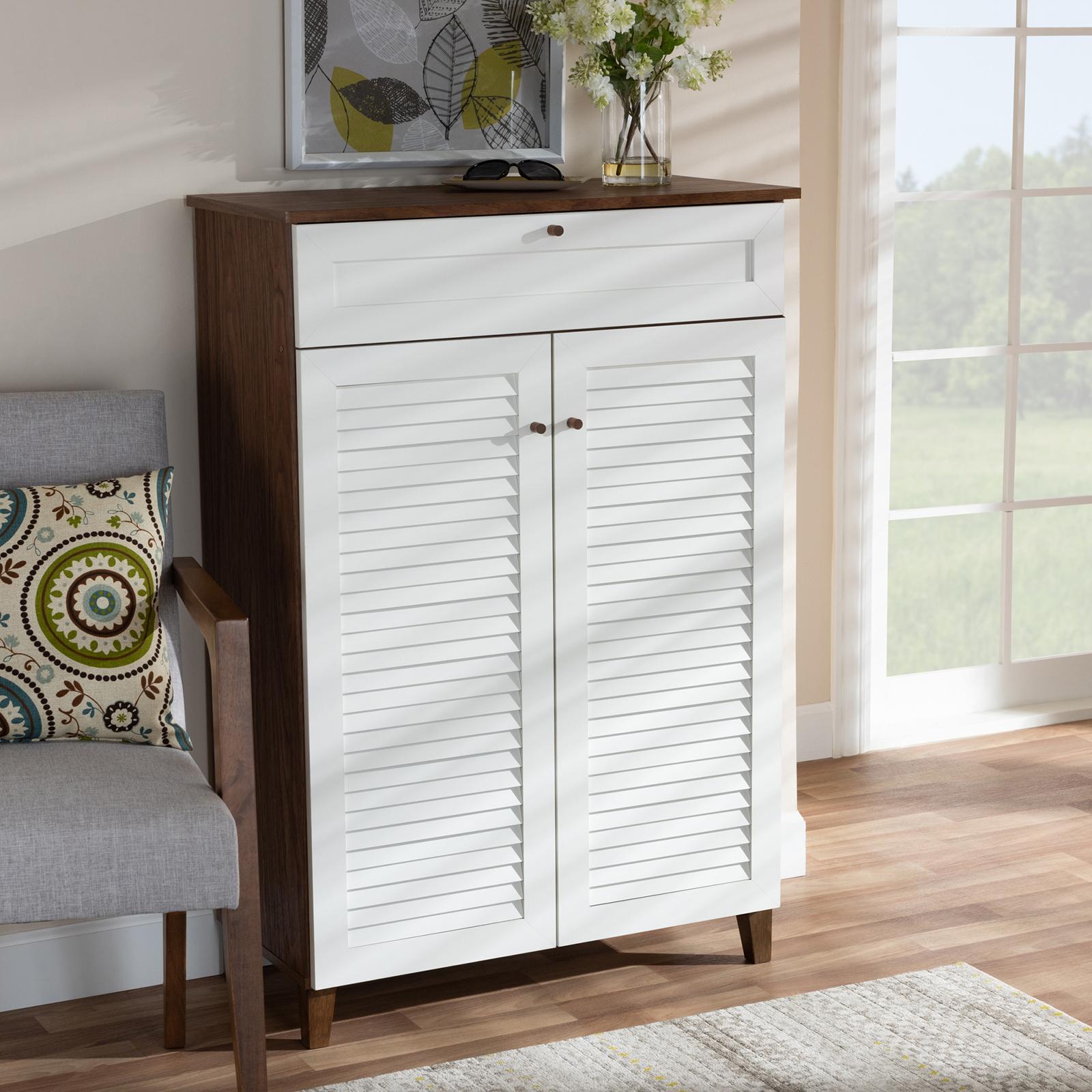 Coolidge Contemporary 5-Shelf Shoe Cabinet with Drawer 1 Coolidge Contemporary 5-Shelf Shoe Cabinet with Drawer