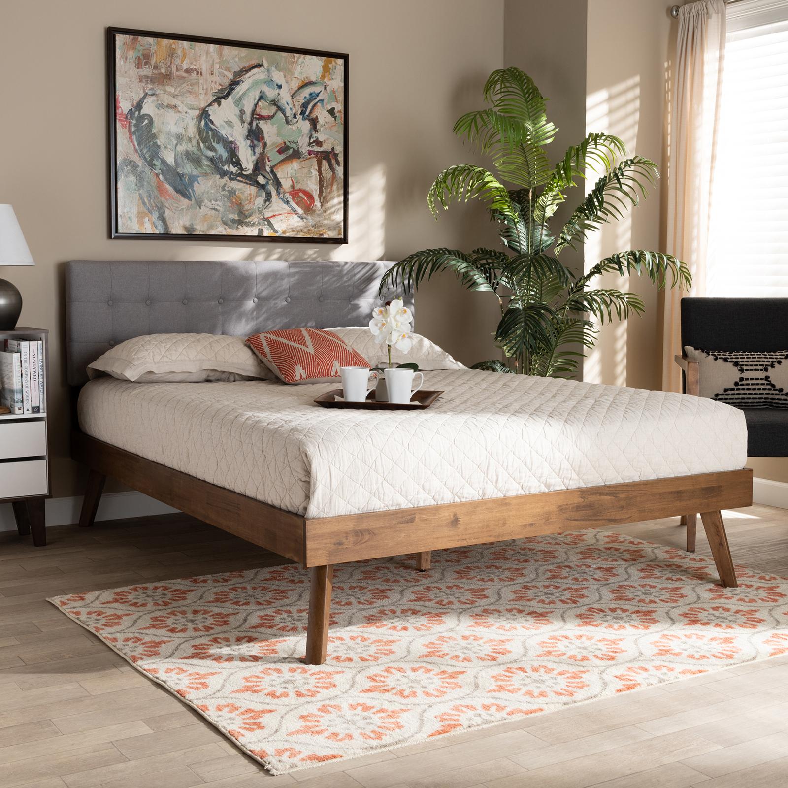 Devan Mid-Century Modern Platform Bed 8 Devan Mid-Century Modern Platform Bed