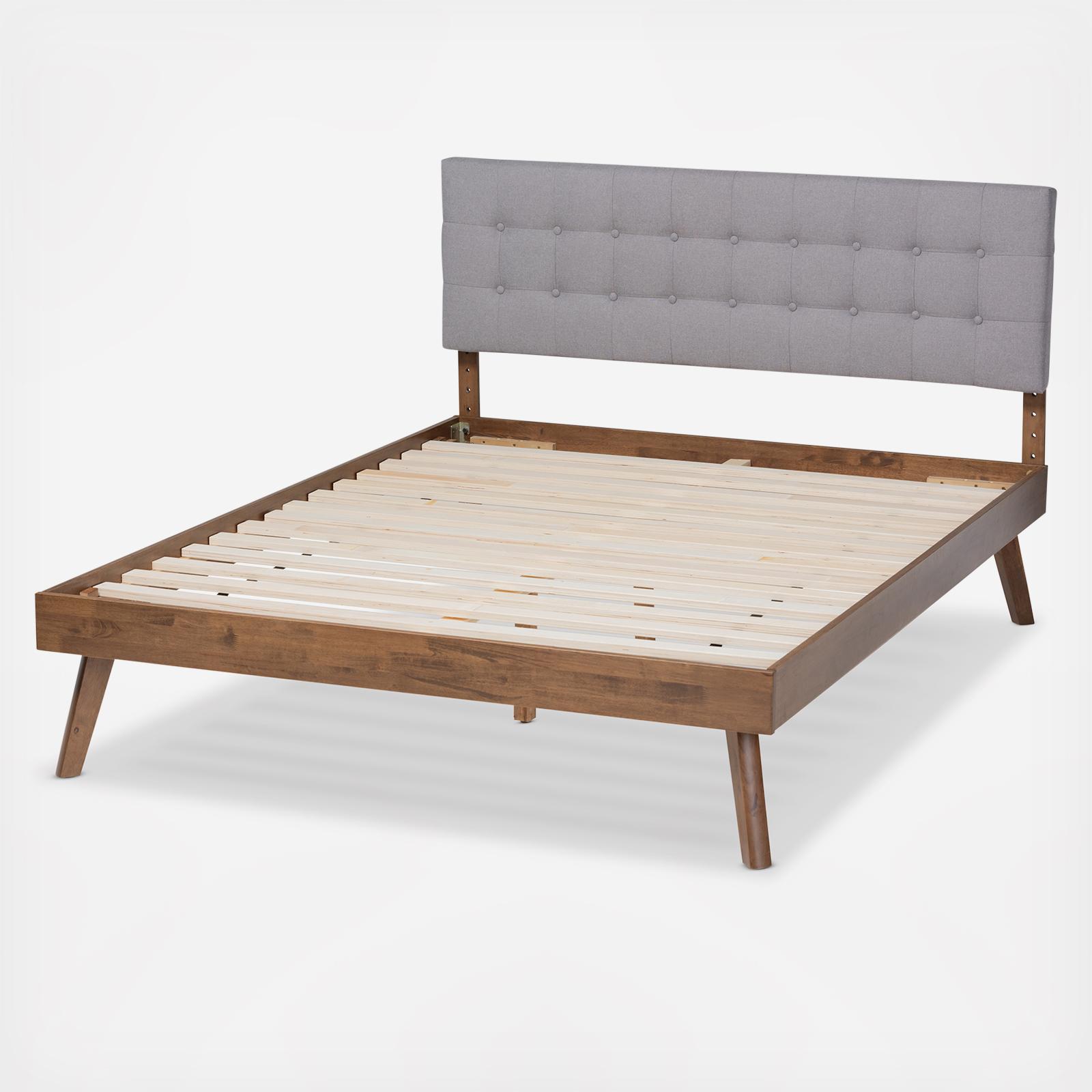 Devan Mid-Century Modern Platform Bed 2 Devan Mid-Century Modern Platform Bed