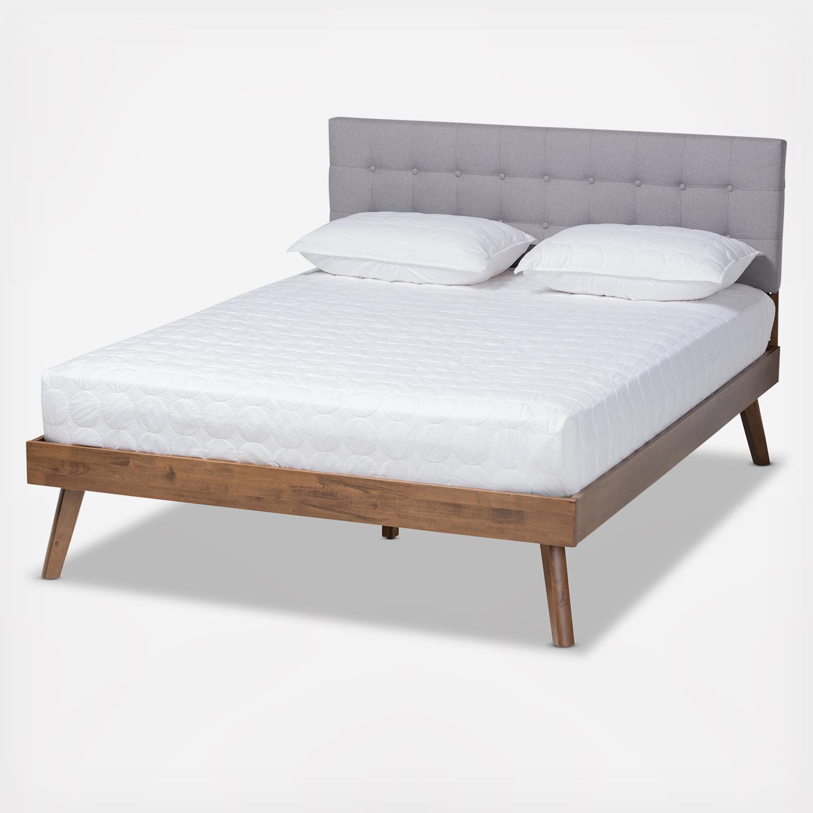 Devan Mid-Century Modern Platform Bed 3 Devan Mid-Century Modern Platform Bed