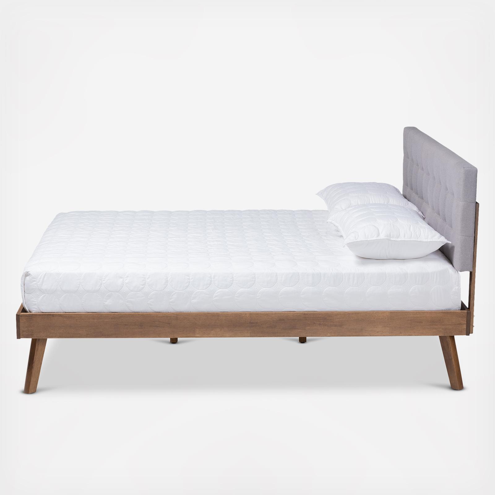 Devan Mid-Century Modern Platform Bed 4 Devan Mid-Century Modern Platform Bed