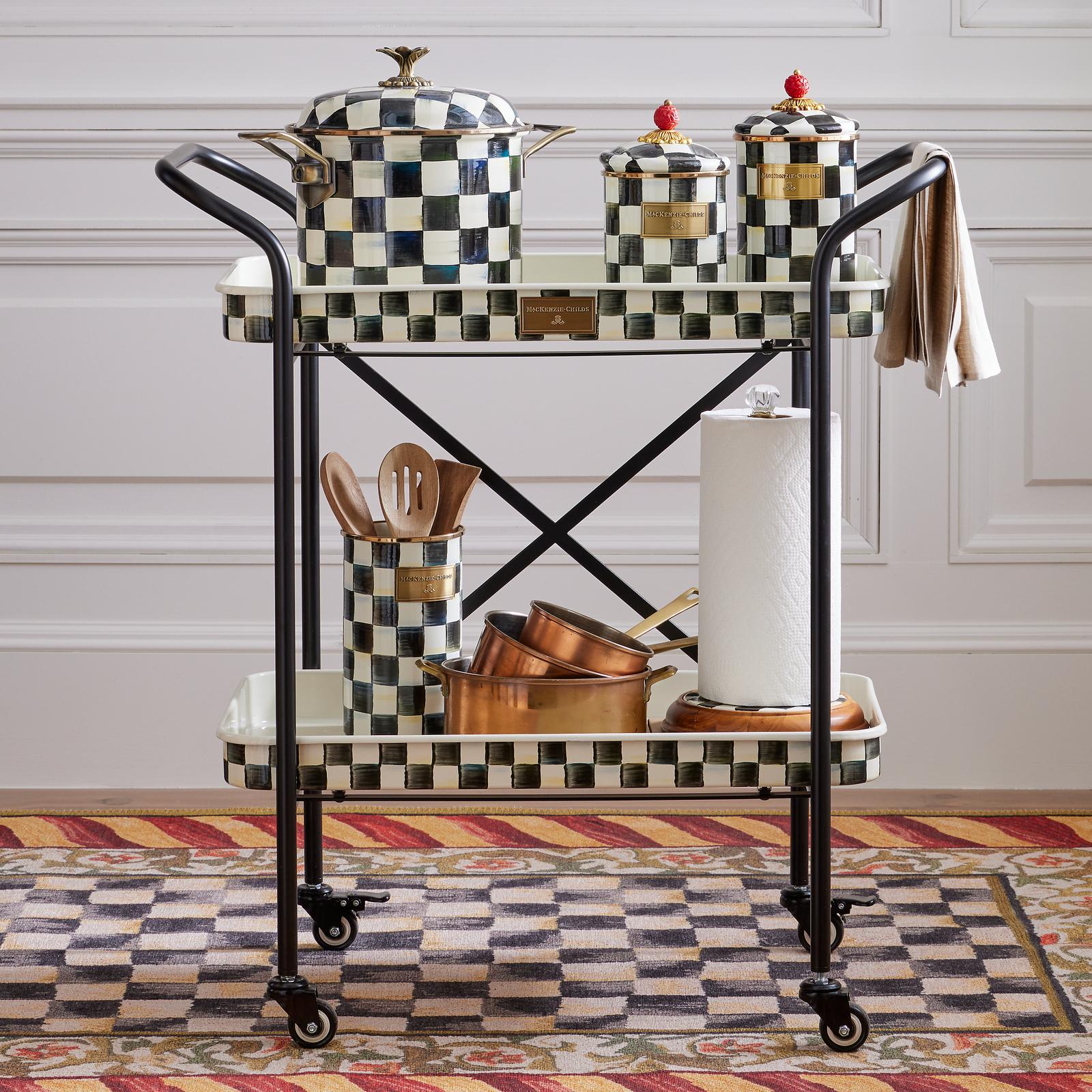 Courtly Check 2-Tier Kitchen Cart 1 Courtly Check 2-Tier Kitchen Cart