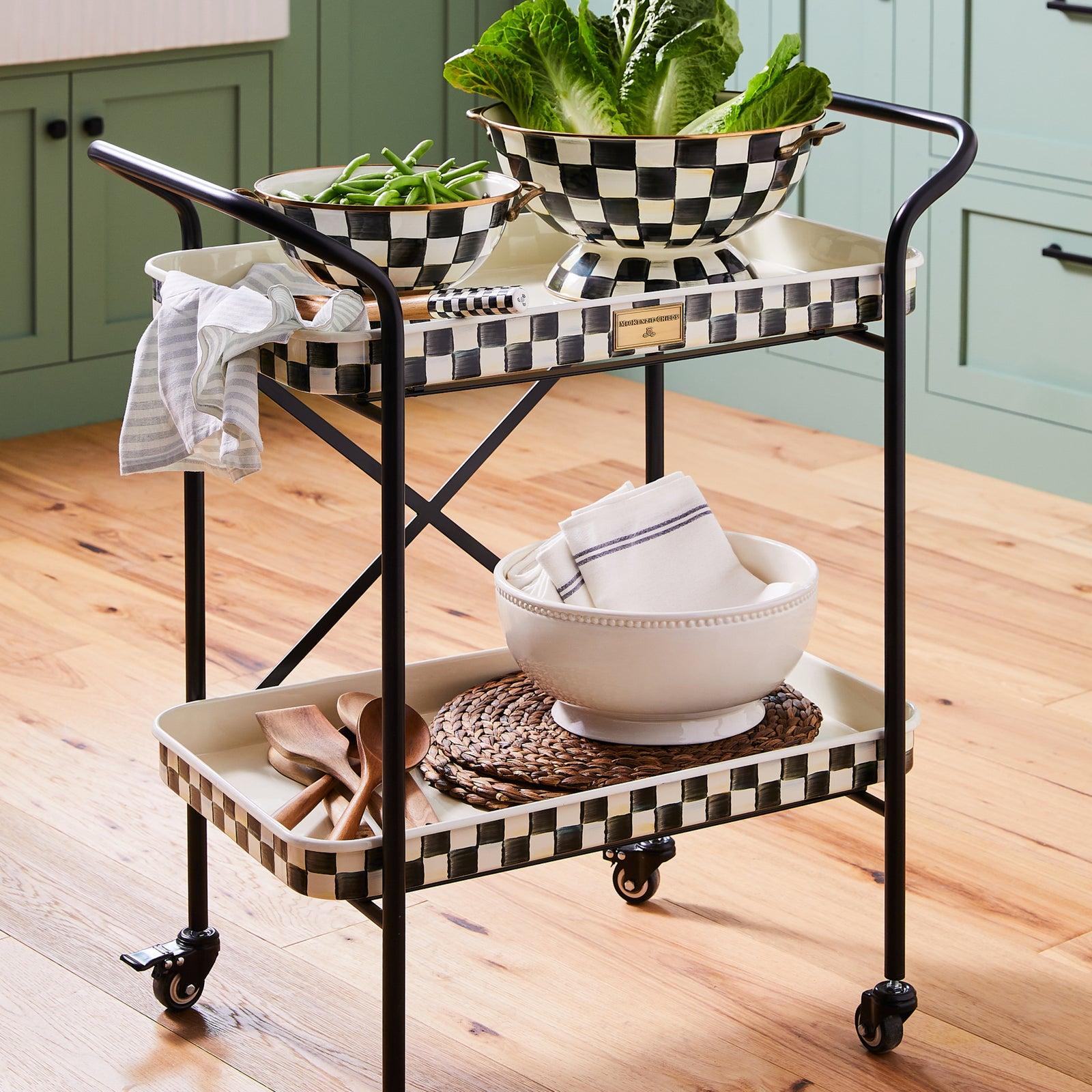 Courtly Check 2-Tier Kitchen Cart 3 Courtly Check 2-Tier Kitchen Cart