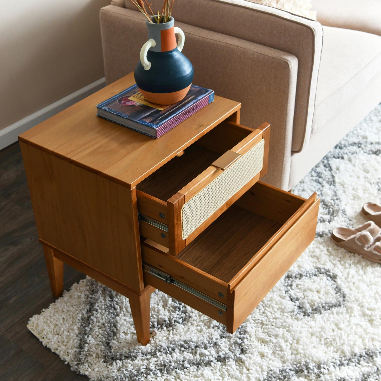 Crawford 2-Drawer Bedside Table