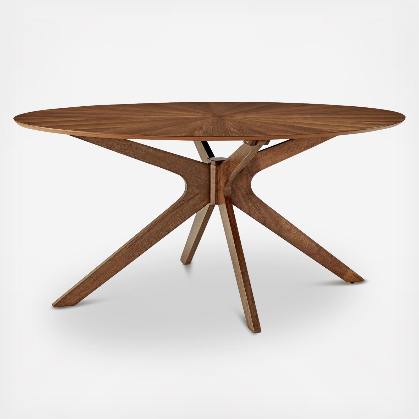 Crossroads Oval Wood Dining Table 2 Crossroads Oval Wood Dining Table