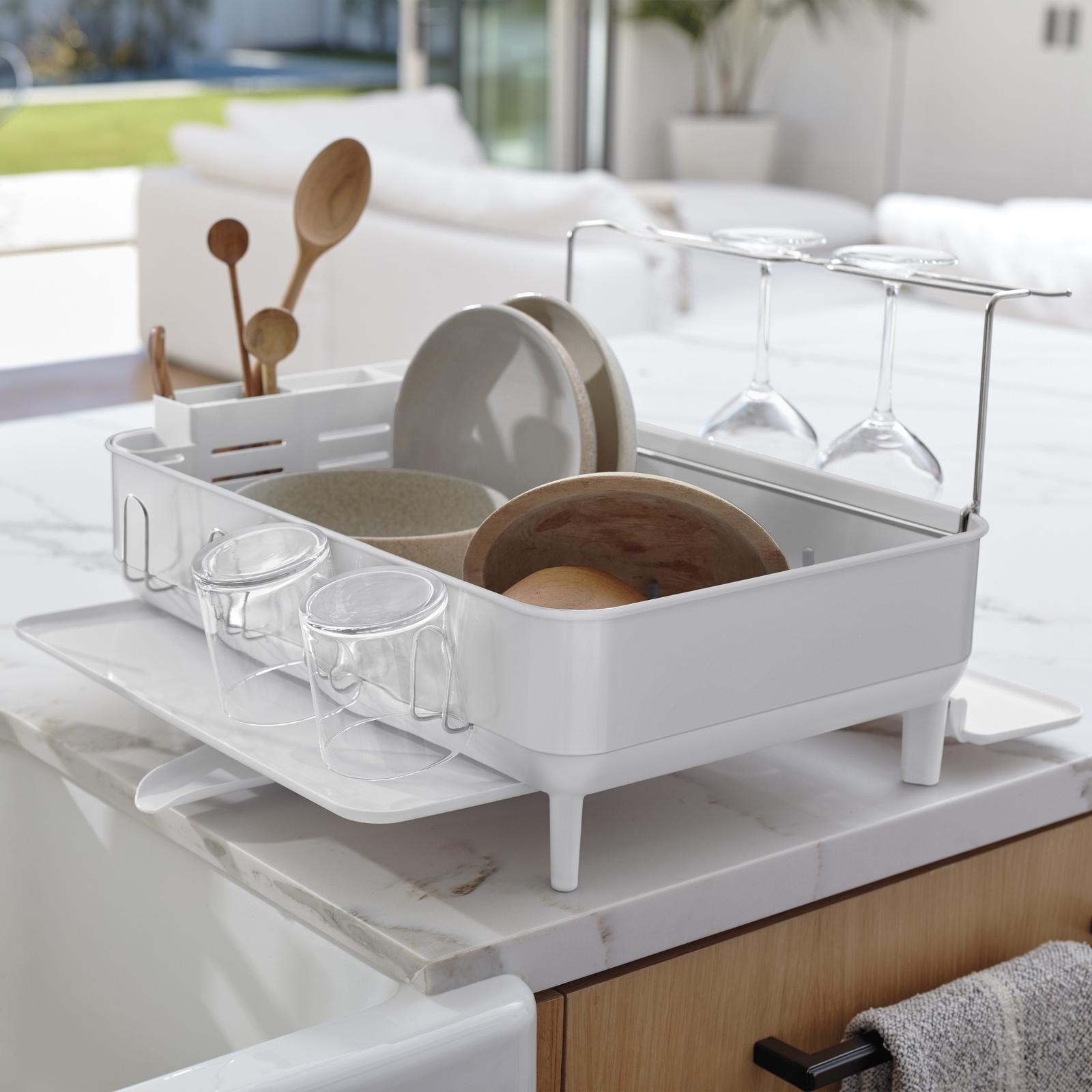 Dish Drying Rack with Swivel Spout Stainless Steel Frame 17 Dish Drying Rack with Swivel Spout Stainless Steel Frame