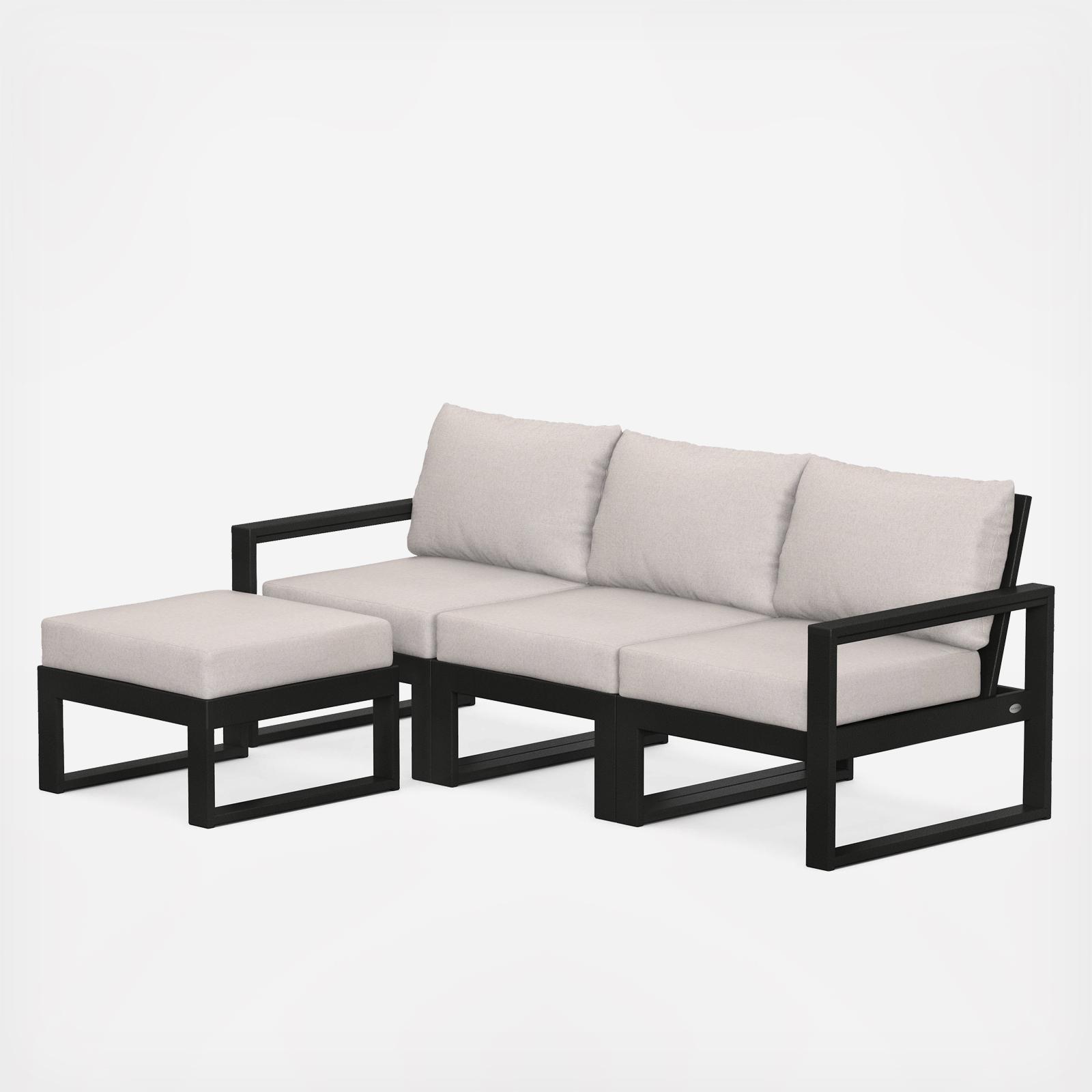 Edge 4-Piece Modular Deep Seating Set with Ottoman 16 Edge 4-Piece Modular Deep Seating Set with Ottoman