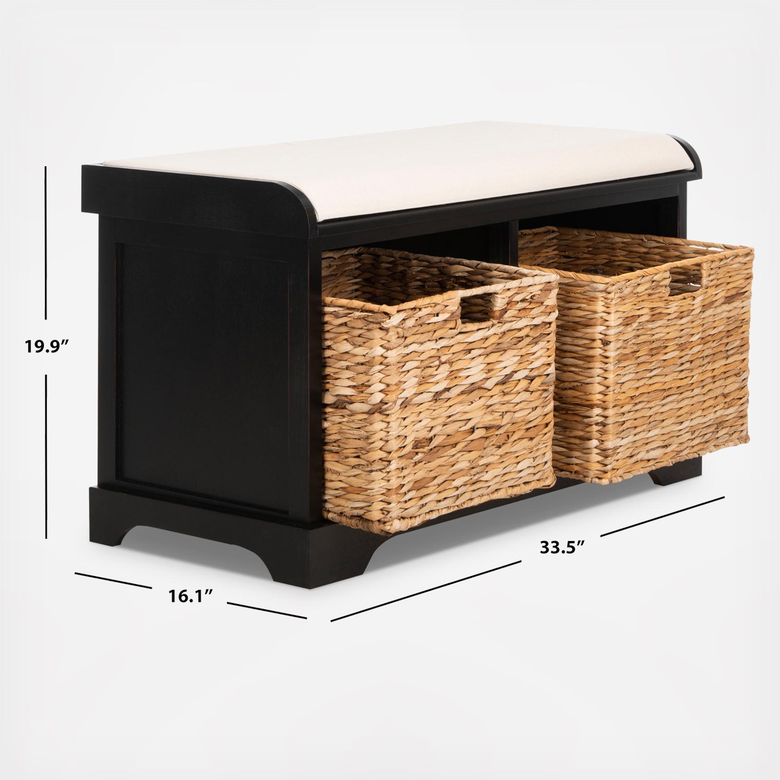 Freddy Wicker Storage Bench 8 Freddy Wicker Storage Bench