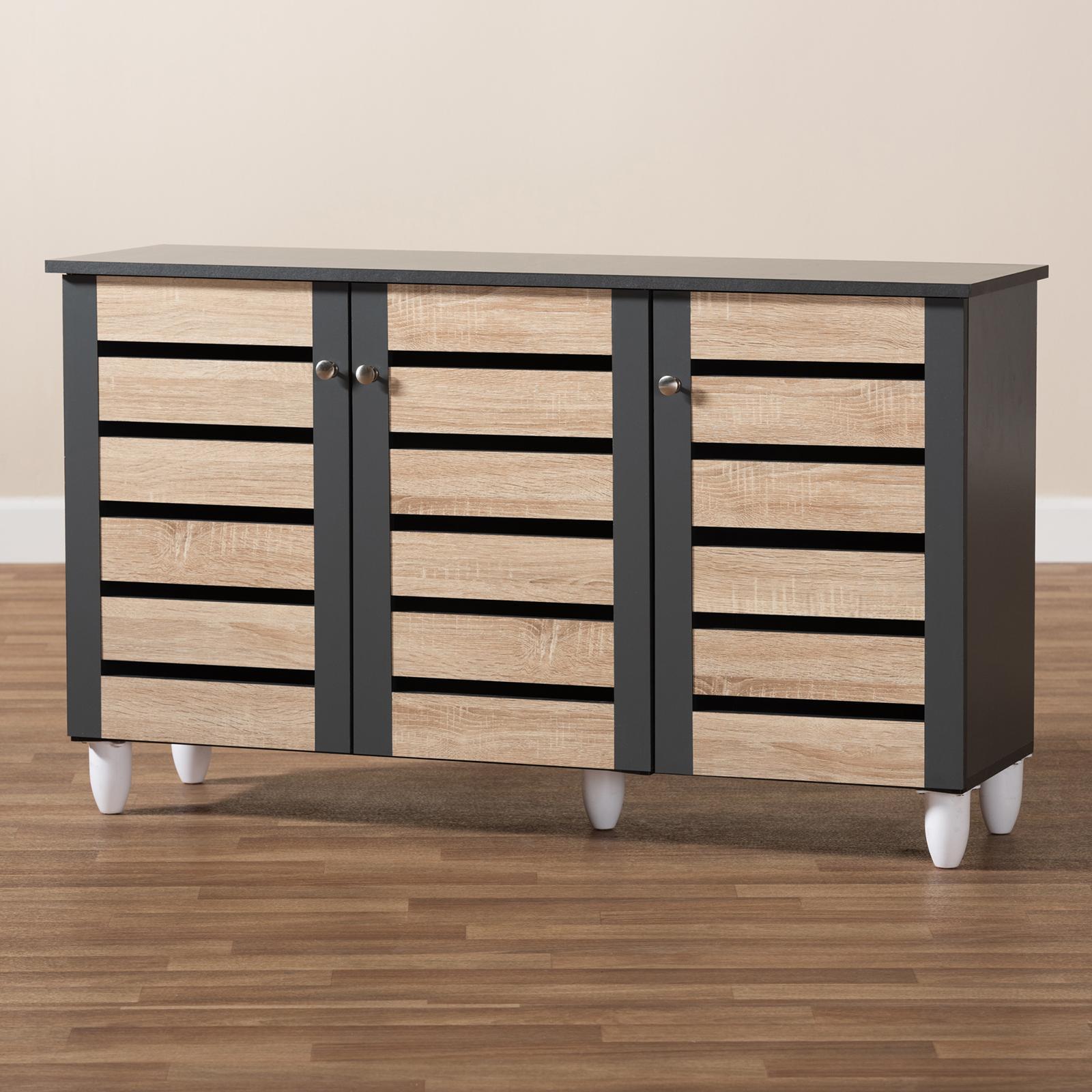 Gisela 3-Door Shoe Storage Cabinet 2 Gisela 3-Door Shoe Storage Cabinet