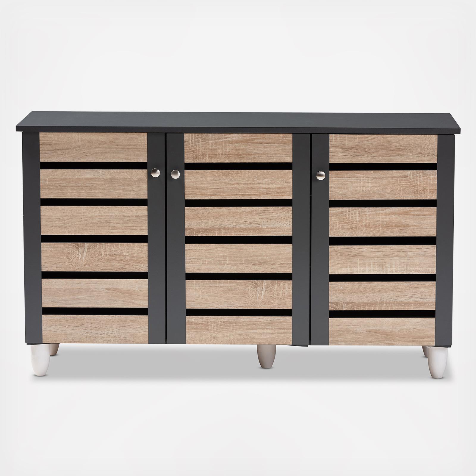 Gisela 3-Door Shoe Storage Cabinet 4 Gisela 3-Door Shoe Storage Cabinet