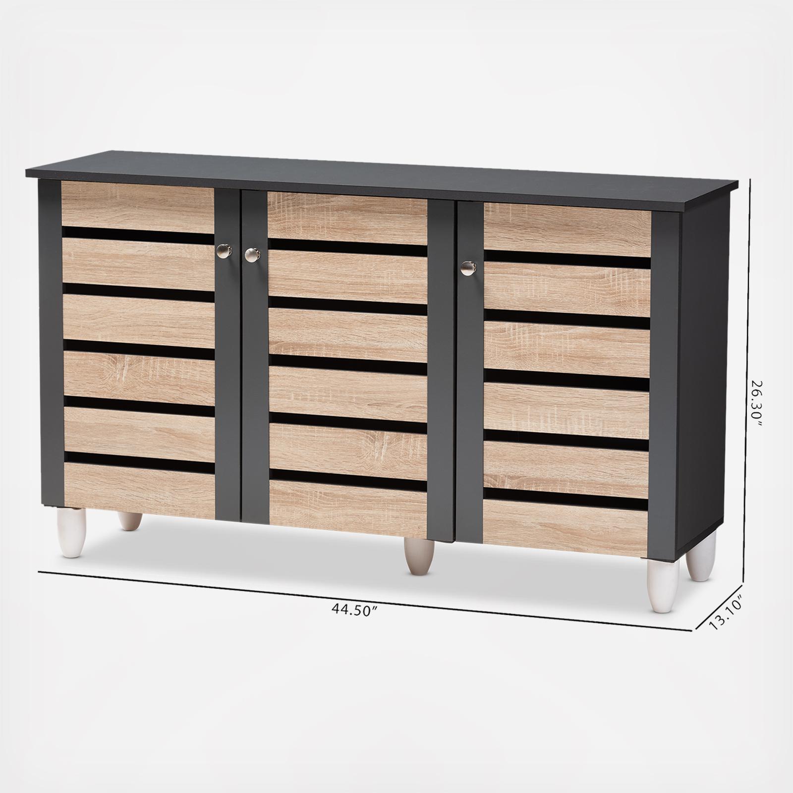 Gisela 3-Door Shoe Storage Cabinet 8 Gisela 3-Door Shoe Storage Cabinet