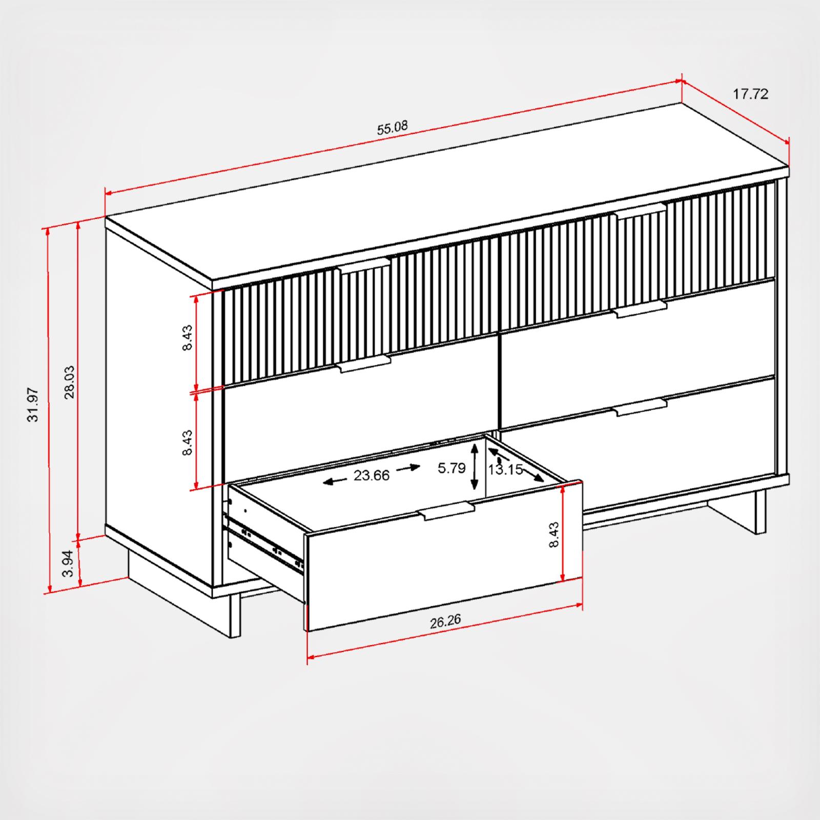 Granville Double Wide 6-Drawer Dresser 7 Granville Double Wide 6-Drawer Dresser