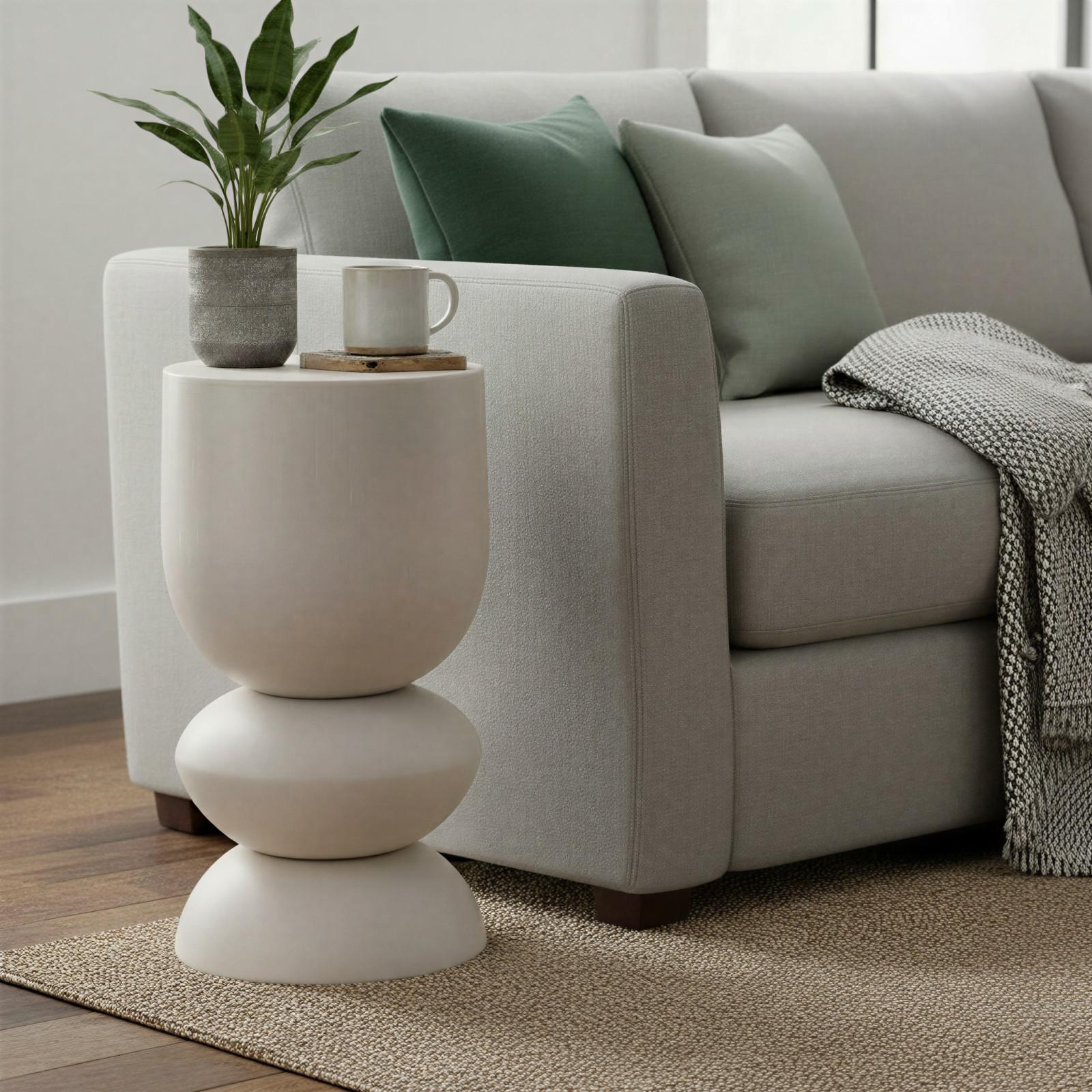 Greenpoint Metal Stacked Bulb Side Table 1 Greenpoint Metal Stacked Bulb Side Table